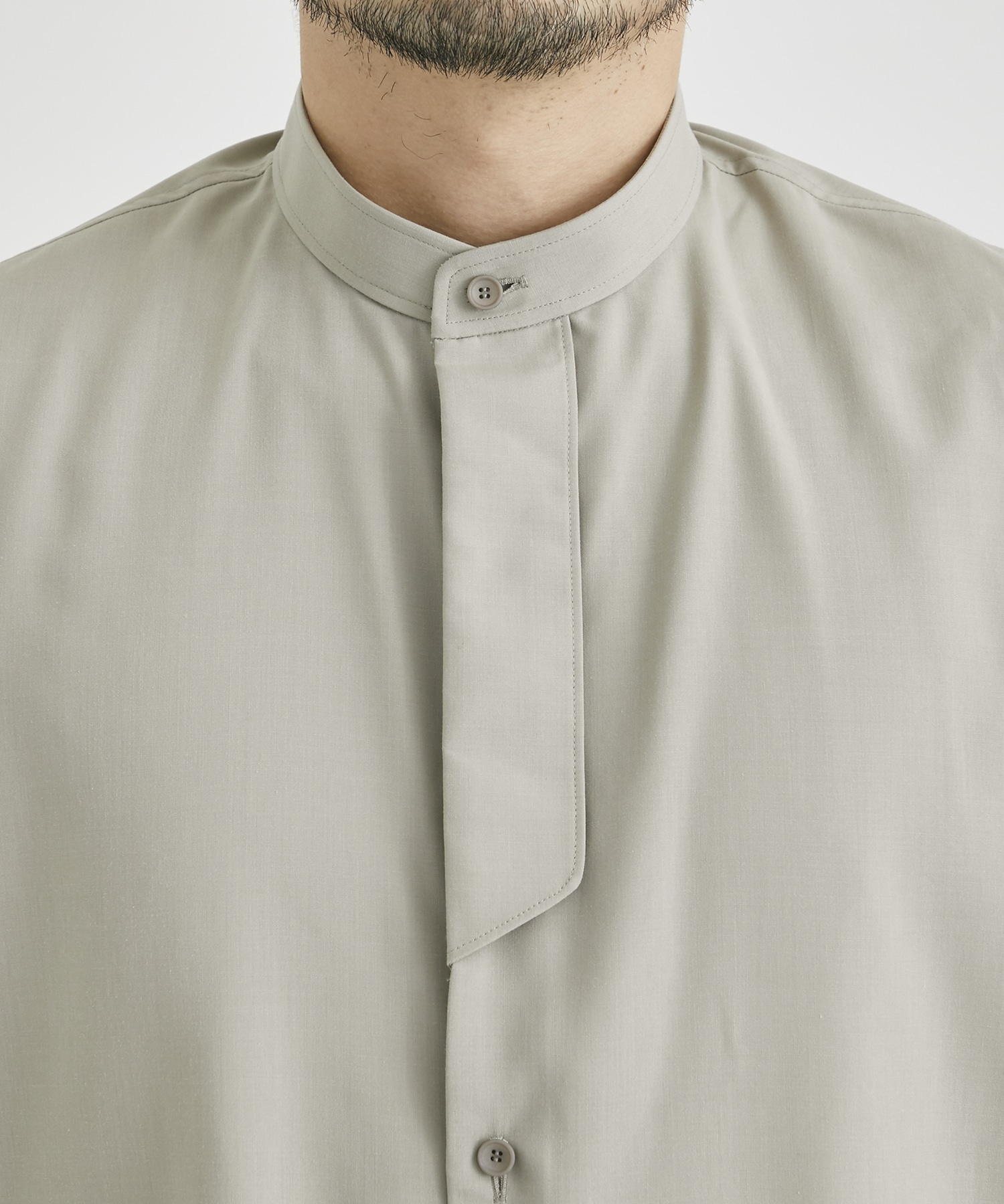 THE PLACKET SHIRTS S/S(46 GREY BEIGE): THE RERACS: MEN｜THE TOKYO