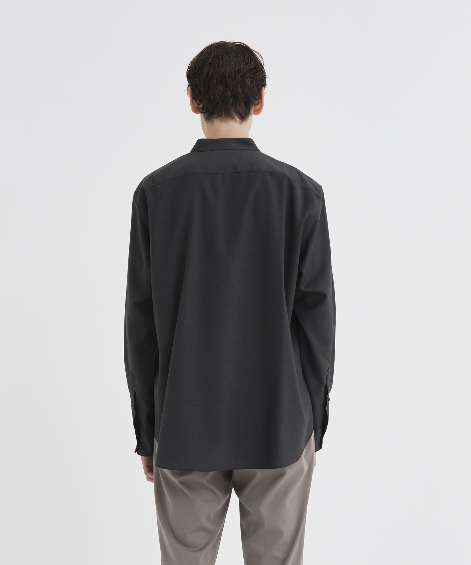 Reda Active Washable Wool Band Collar L/S Shirt THE TOKYO