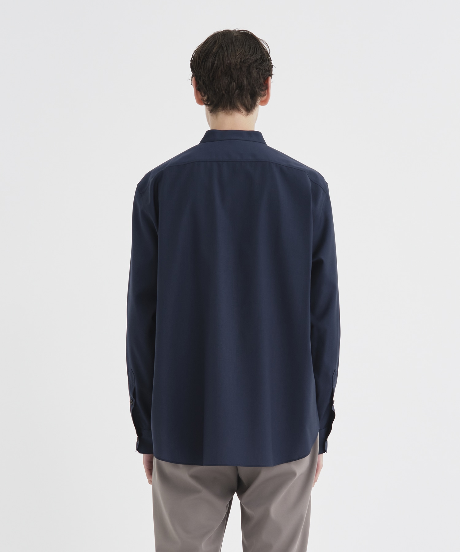 Reda Active Washable Wool Band Collar L/S Shirt THE TOKYO