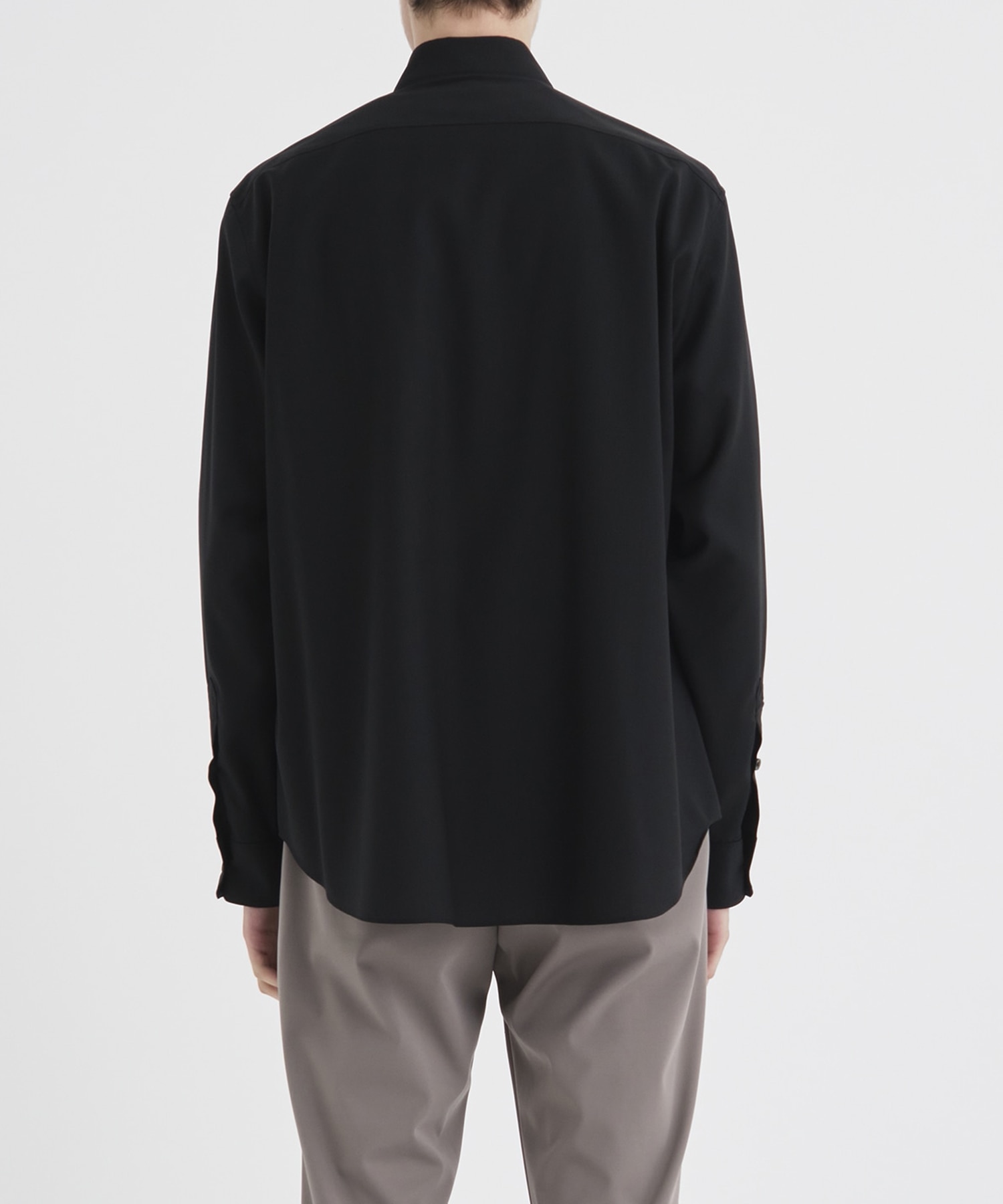 Reda Active Washable Wool L/S Shirt Solid(44 BLACK): THE TOKYO