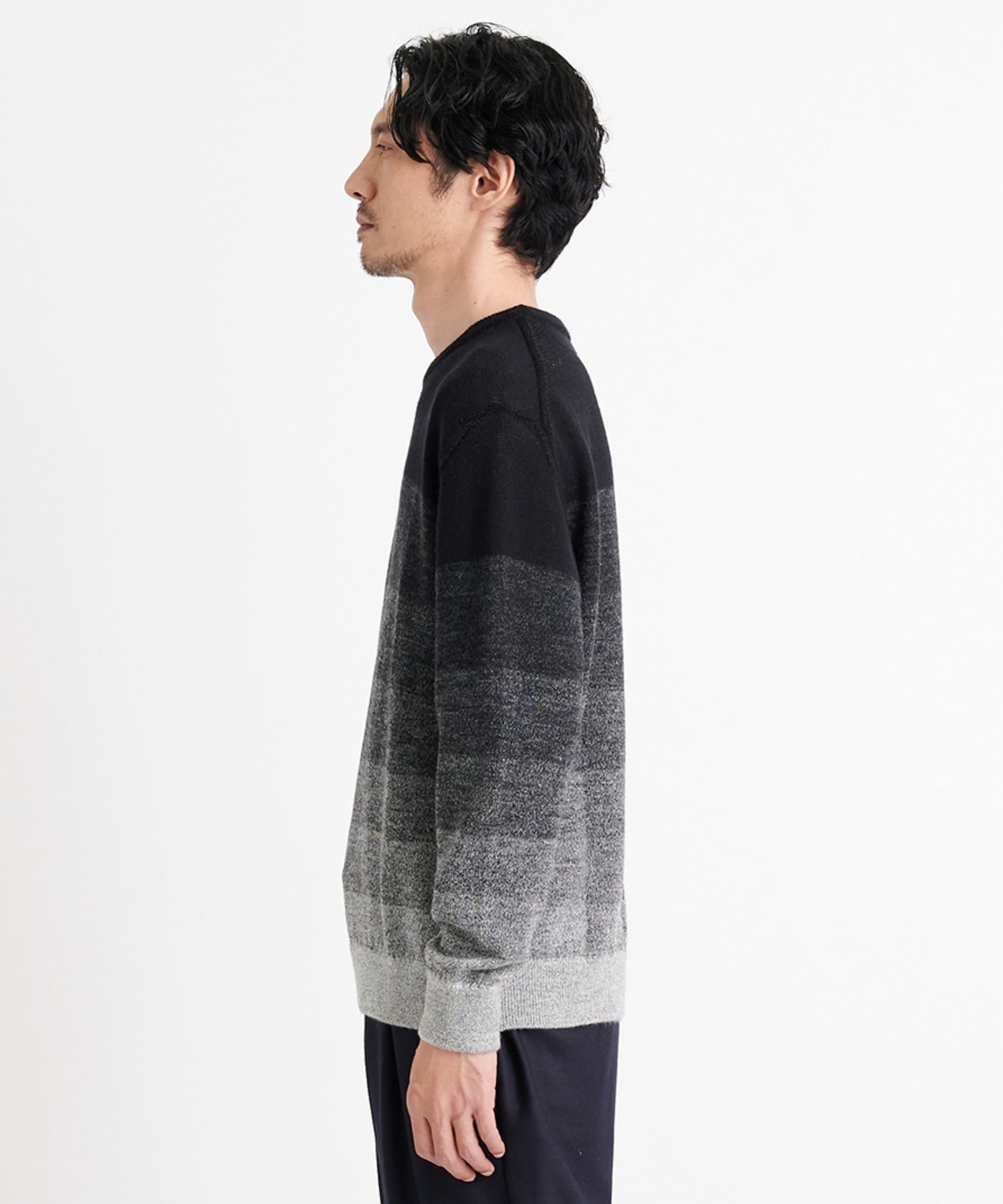 8G Gradation Knit PO(44 BLACK): THE TOKYO: MEN｜THE TOKYO ONLINE STORE