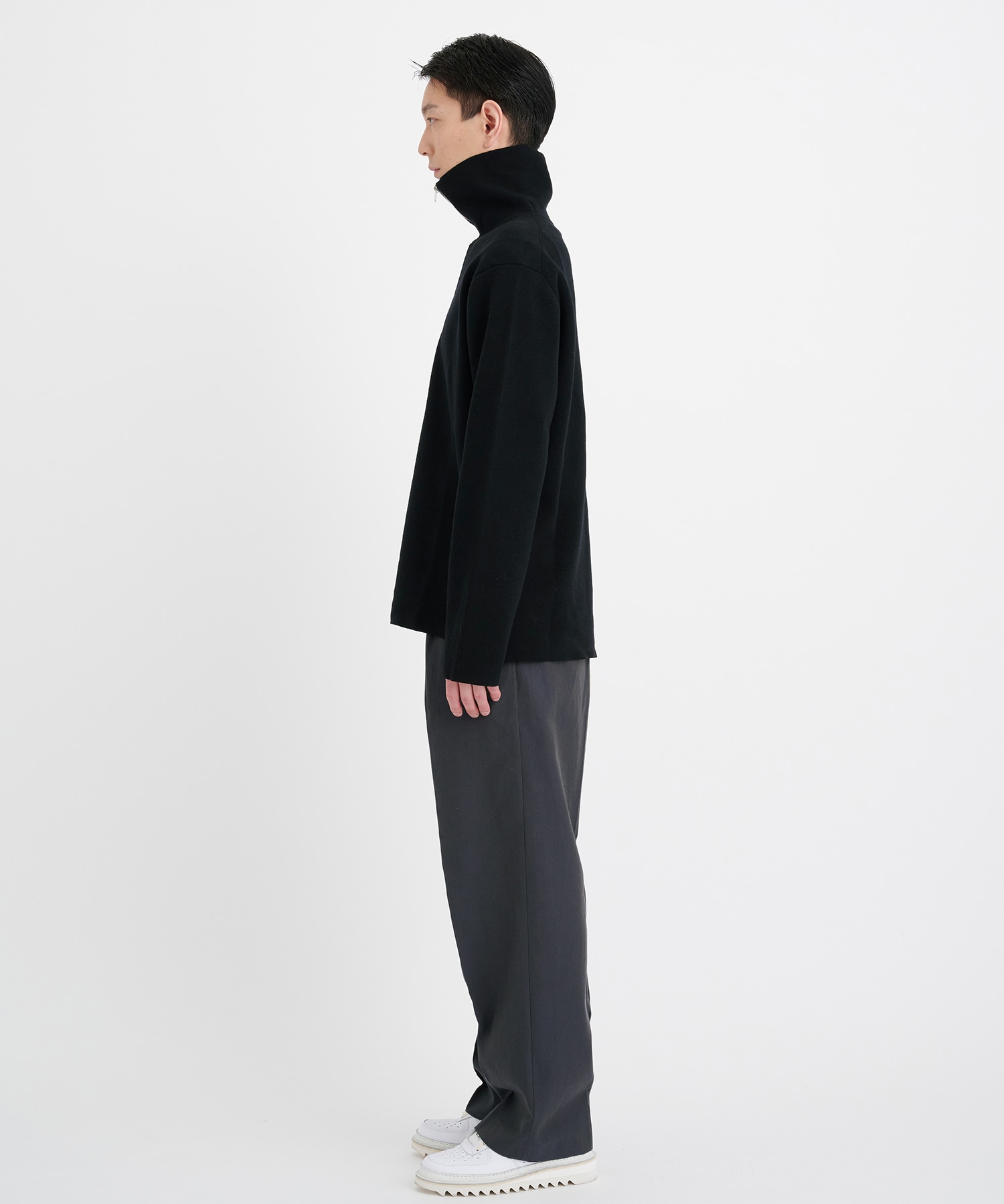 Big Collar Half Zip Sweater | THE TOKYO