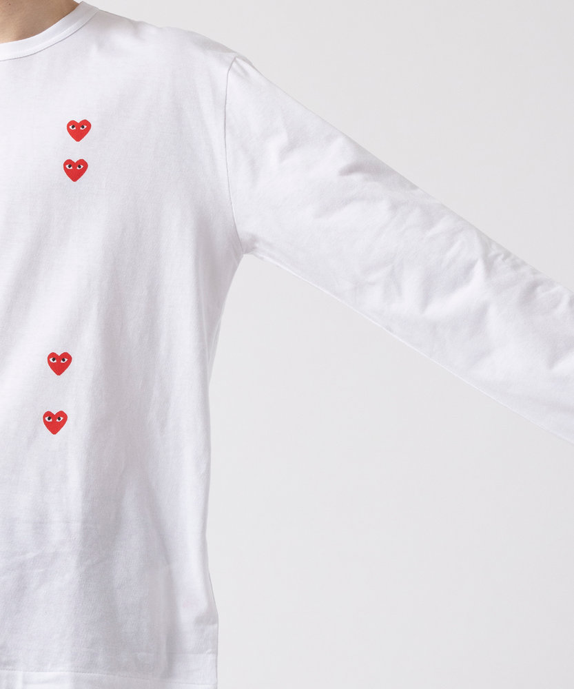 AX-T339-051 L/S T-SHIRT LOGO PRINT PLAY COMME des GARCONS