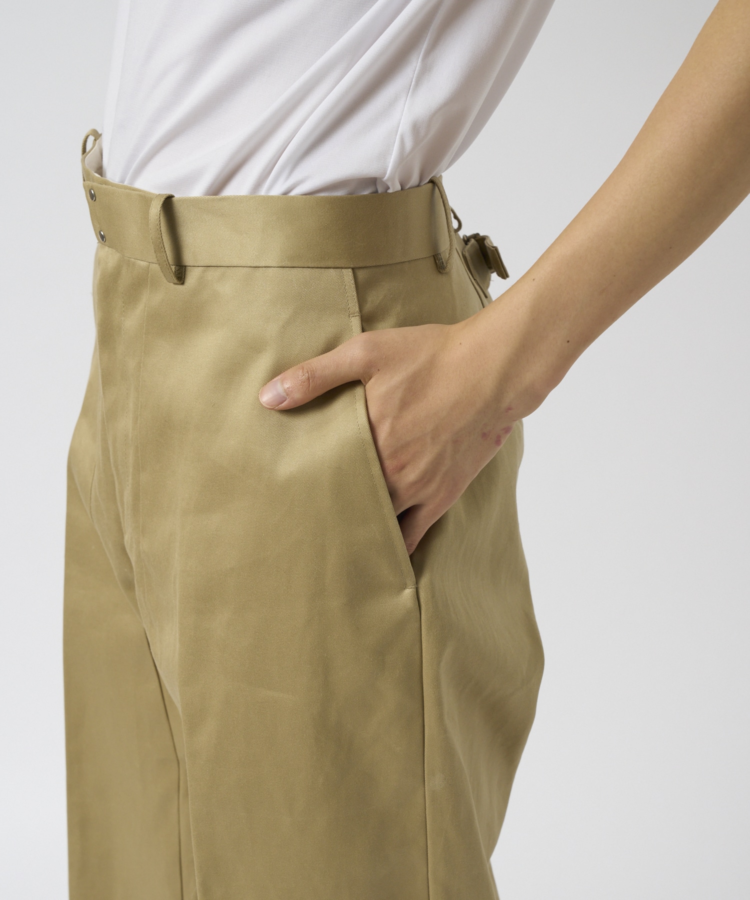 THE WORK TROUSERS KHAKI TANAKA