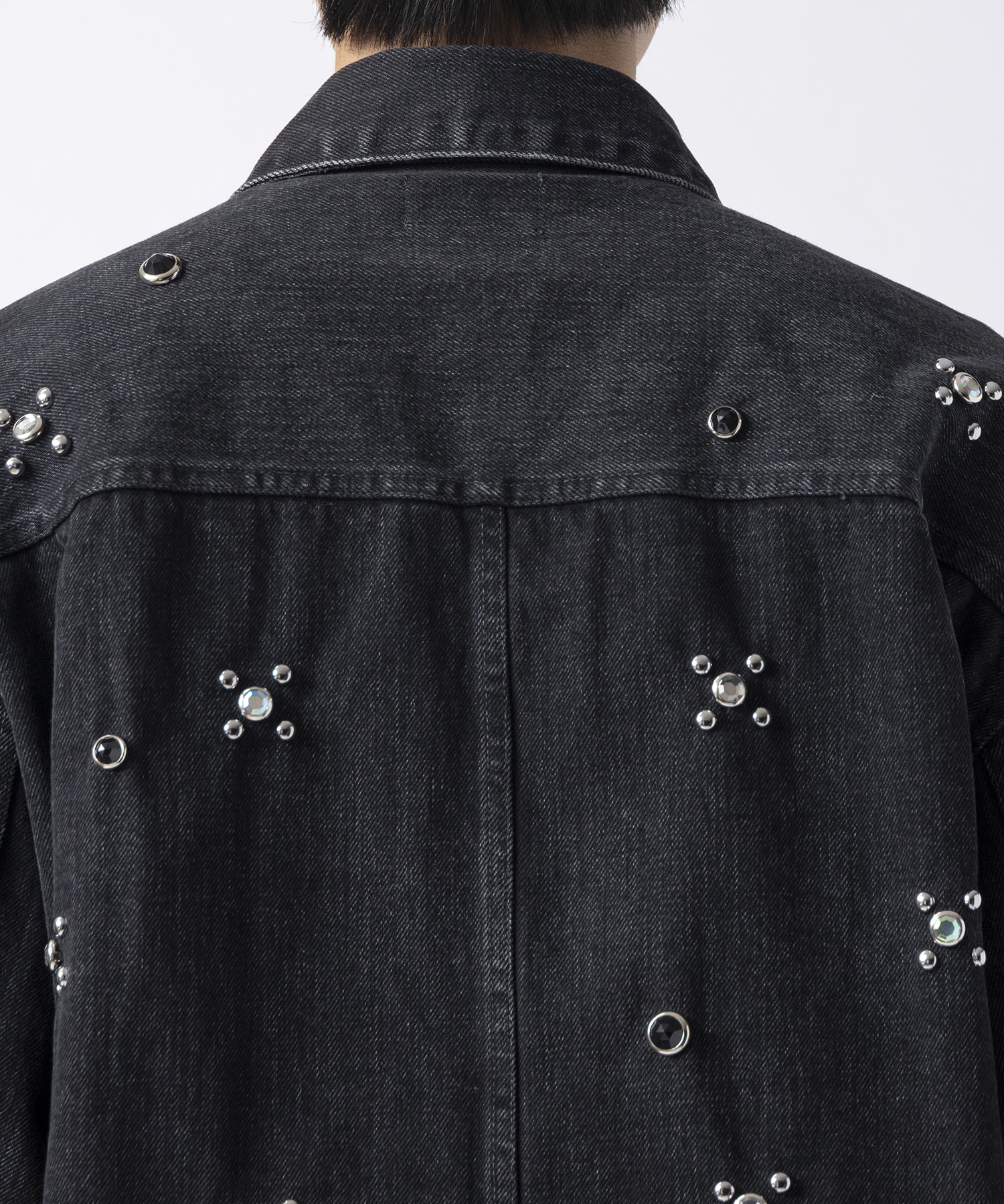 THE JEAN JACKET BLACK & SILVER STARS TANAKA