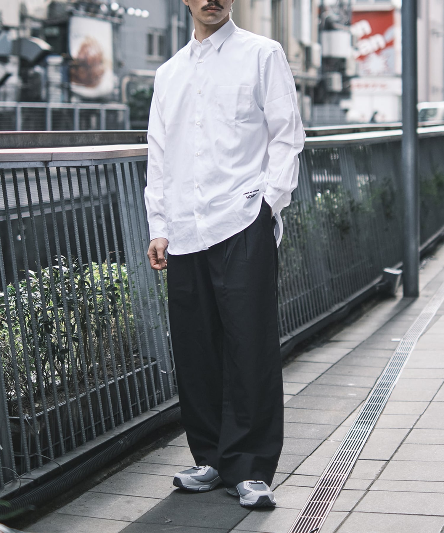 【コムデギャルソンオム】綿ブロード L/S Shirts COMME des GARCONS HOMME