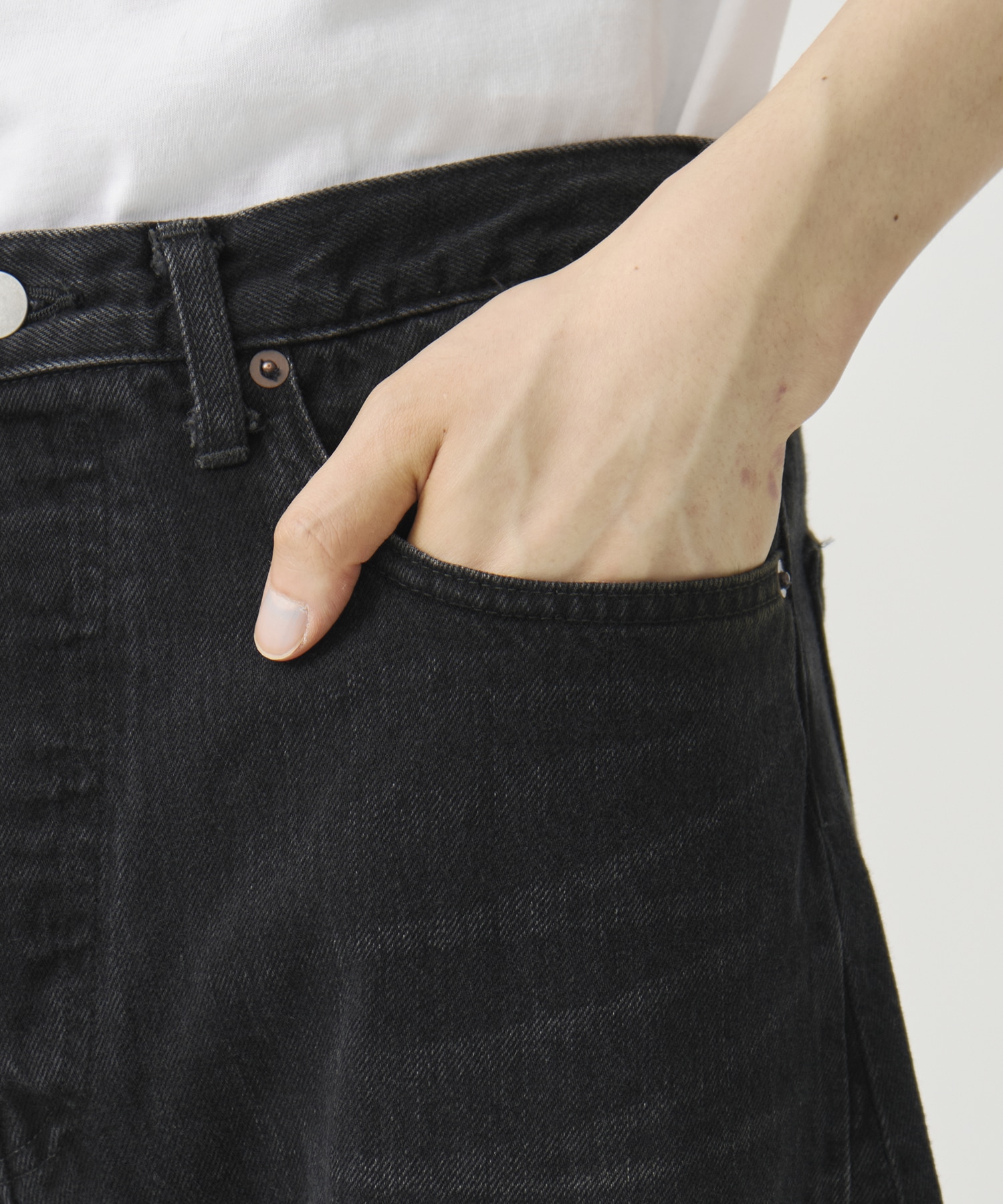 【シュタイン】DEFORMATION WIDE DENIM JEANS ssstein