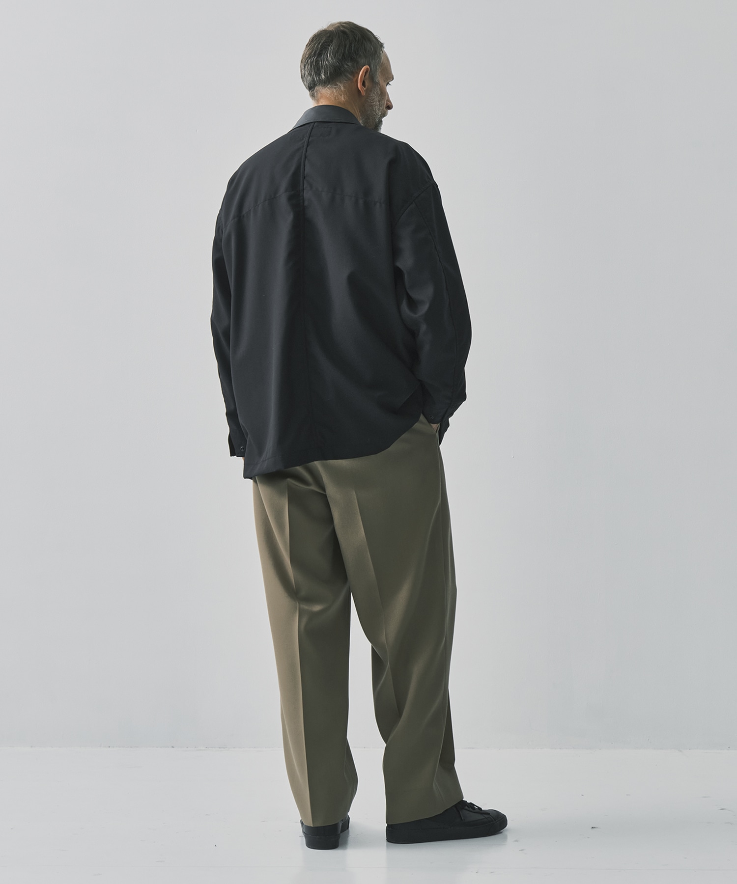 【コムデギャルソンオム】ウールポプリン×牛革 Coverall COMME des GARCONS HOMME