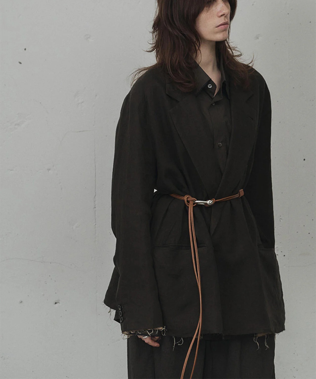 LEATHER ROPE BELT ANCELLM