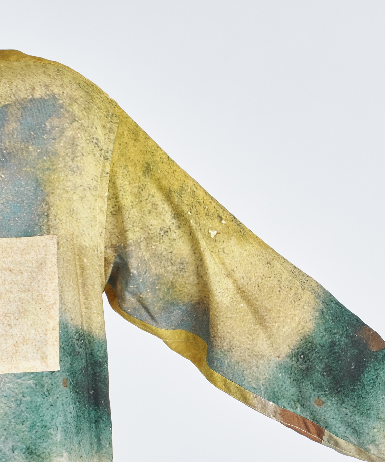 LANDSCAPE PRINTED REGULAR COLLAR SHIRT YOKE