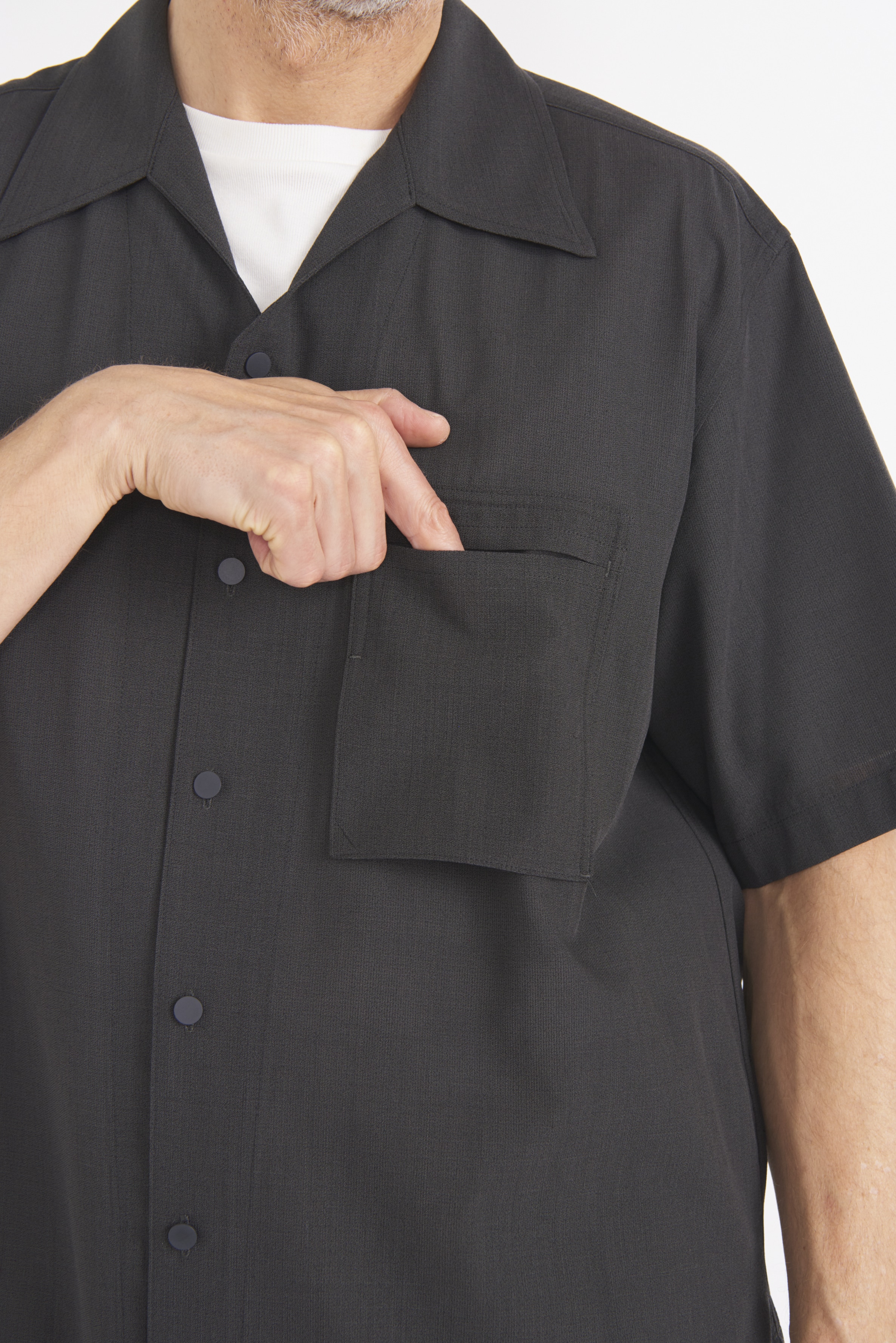 【イレニサ】OPEN COLLAR SHORT-SLEEVED SHIRT IRENISA