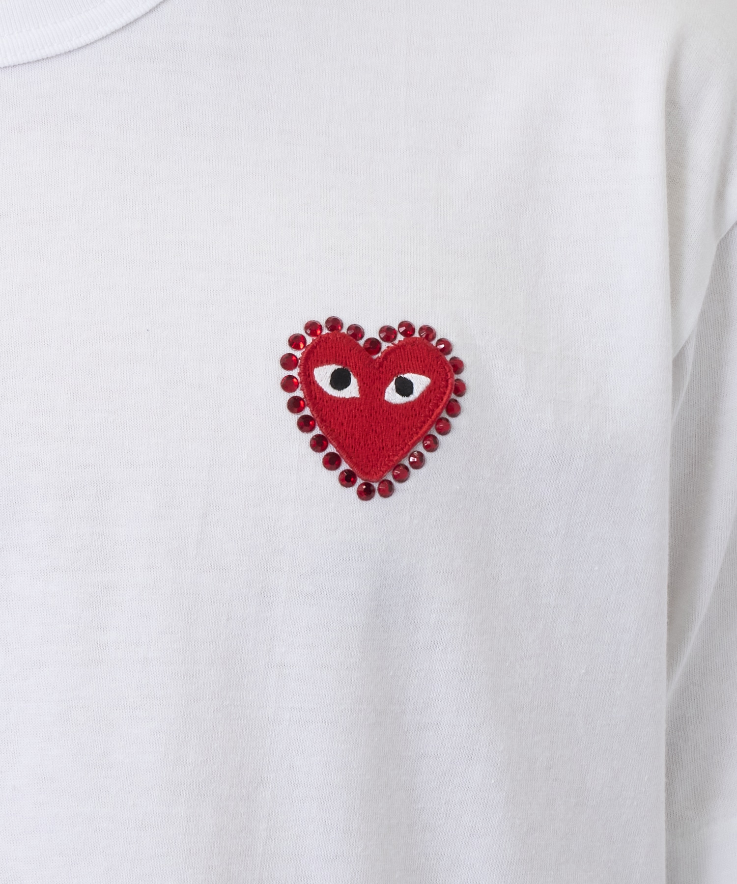 AX-T801-051 T-SHIRT RHINESTONE EMBLEM S/S PLAY COMME des GARCONS