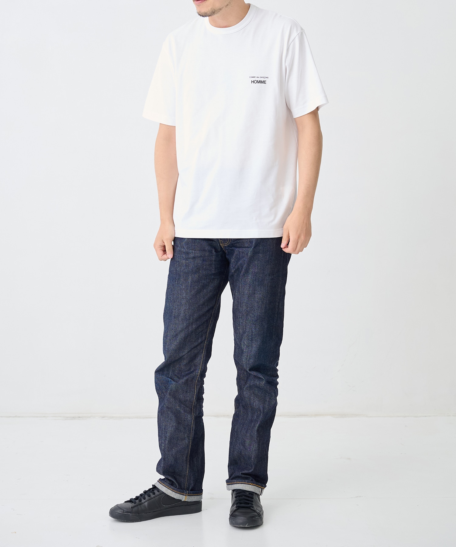 【コムデギャルソンオム】綿天竺 製品プリント S/S Tee COMME des GARCONS HOMME