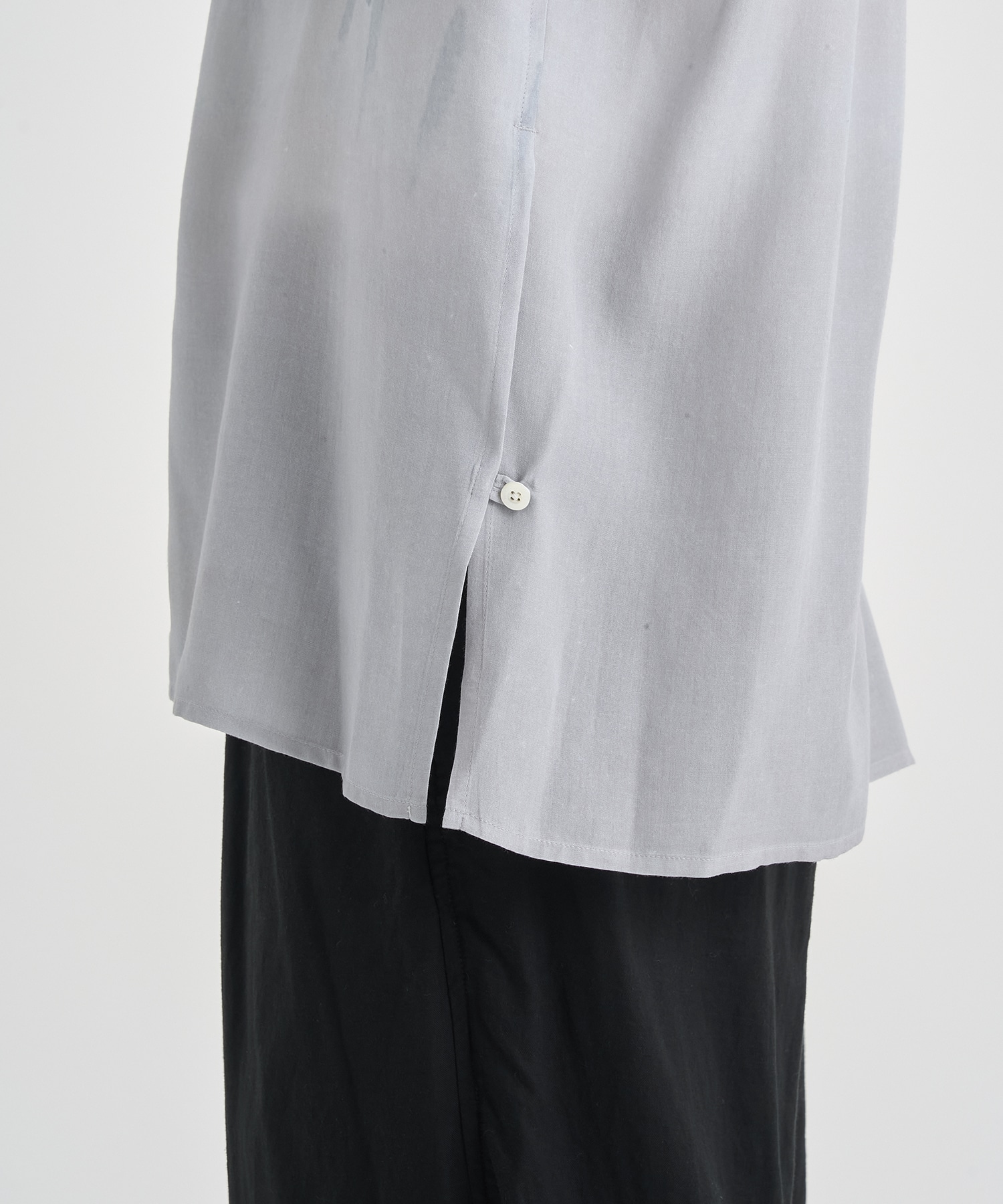 LANDSCAPE PRINTED OPEN COLLAR SHIRT YOKE