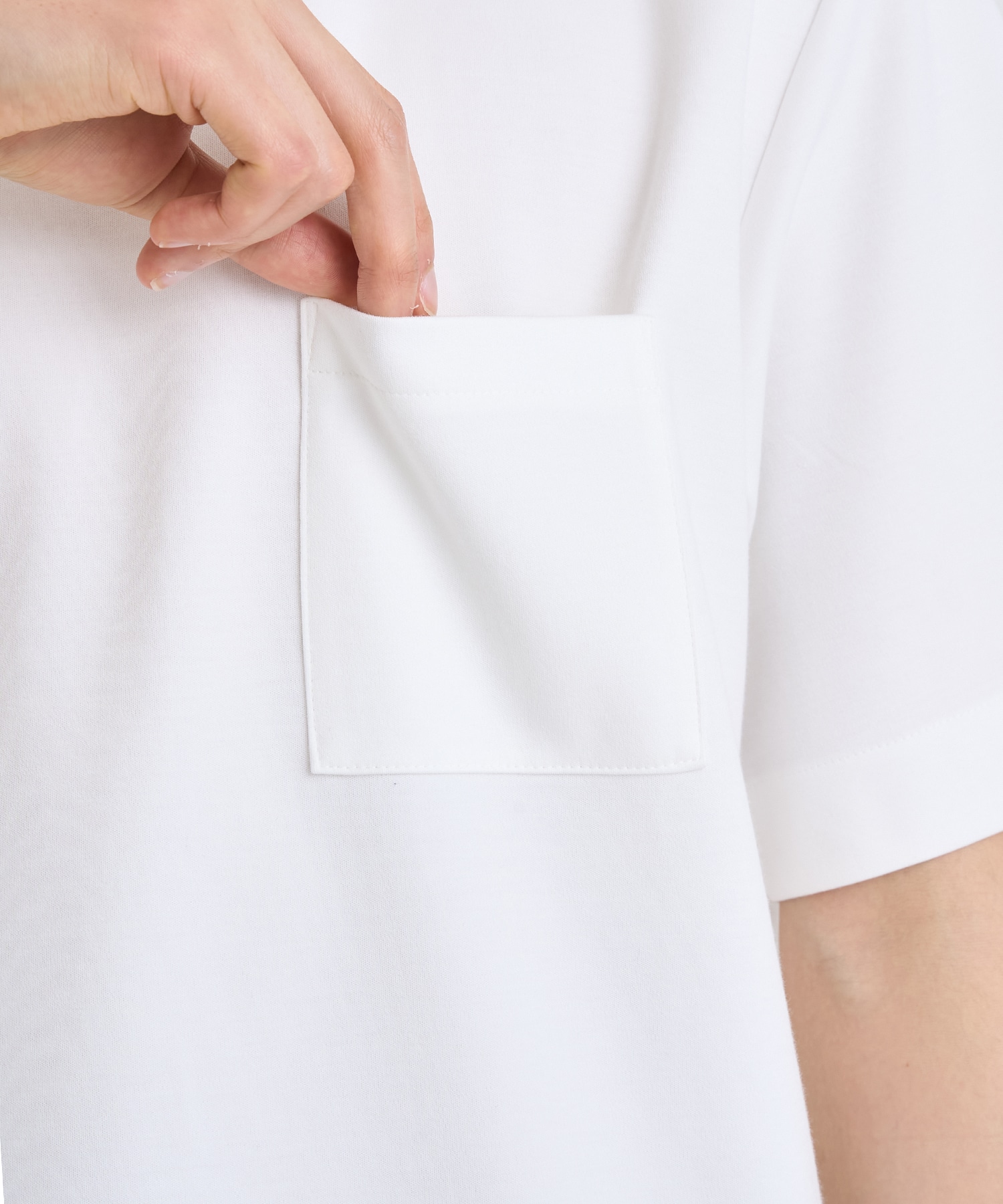 別注 RIB SHORT-SLEEVED POCKET T-SHIRT IRENISA