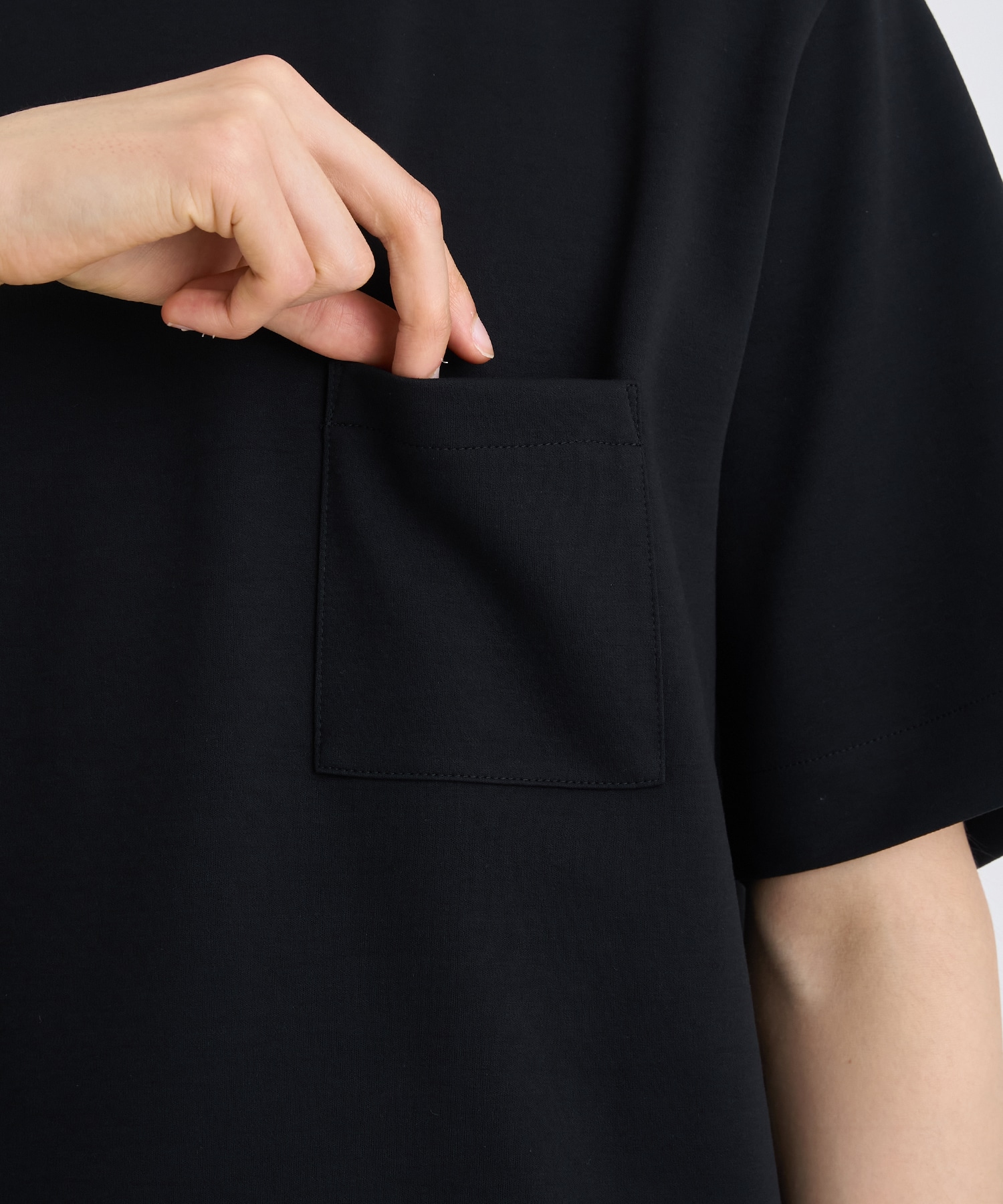 別注 RIB SHORT-SLEEVED POCKET T-SHIRT IRENISA