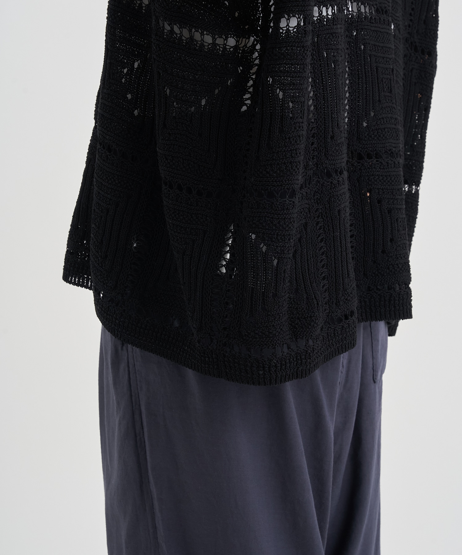 CROCHET KNIT SHIRT YOKE