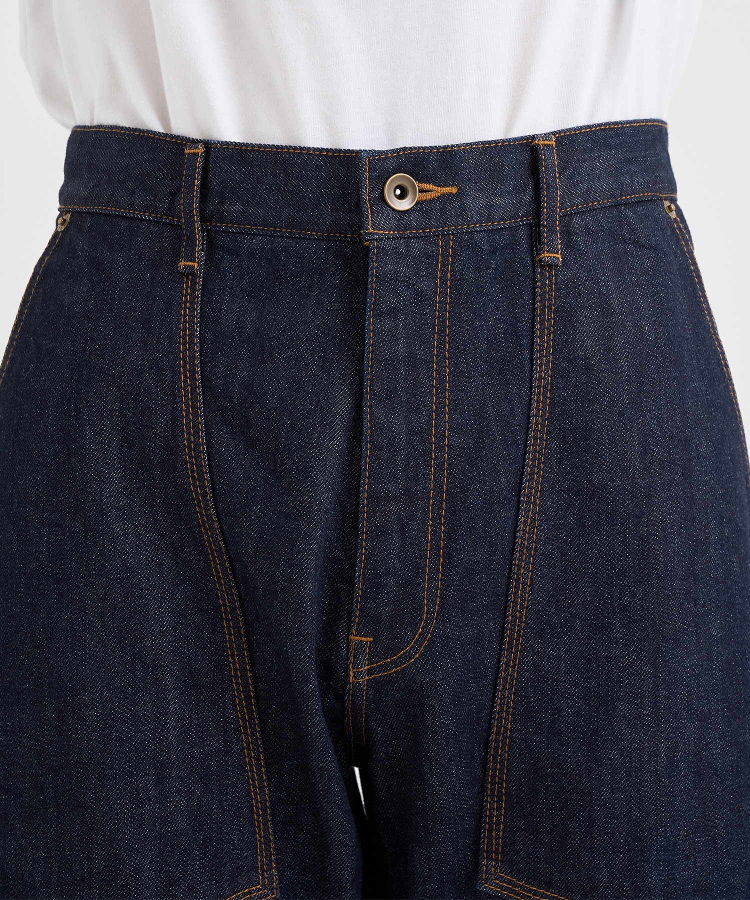 3D cutting denim pants KHOKI