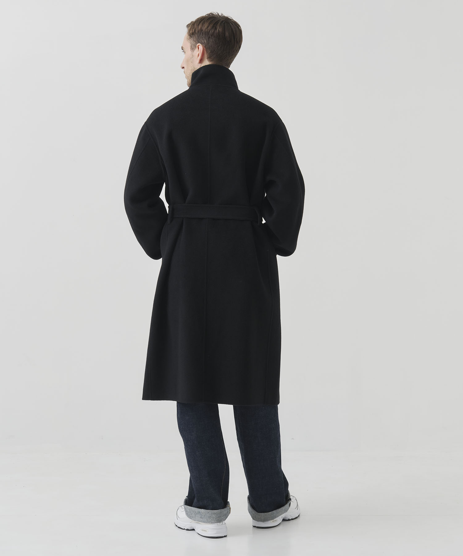 CASHMERE/SILK/WOOL STAND OVER COAT CASHMERE CASHMERE