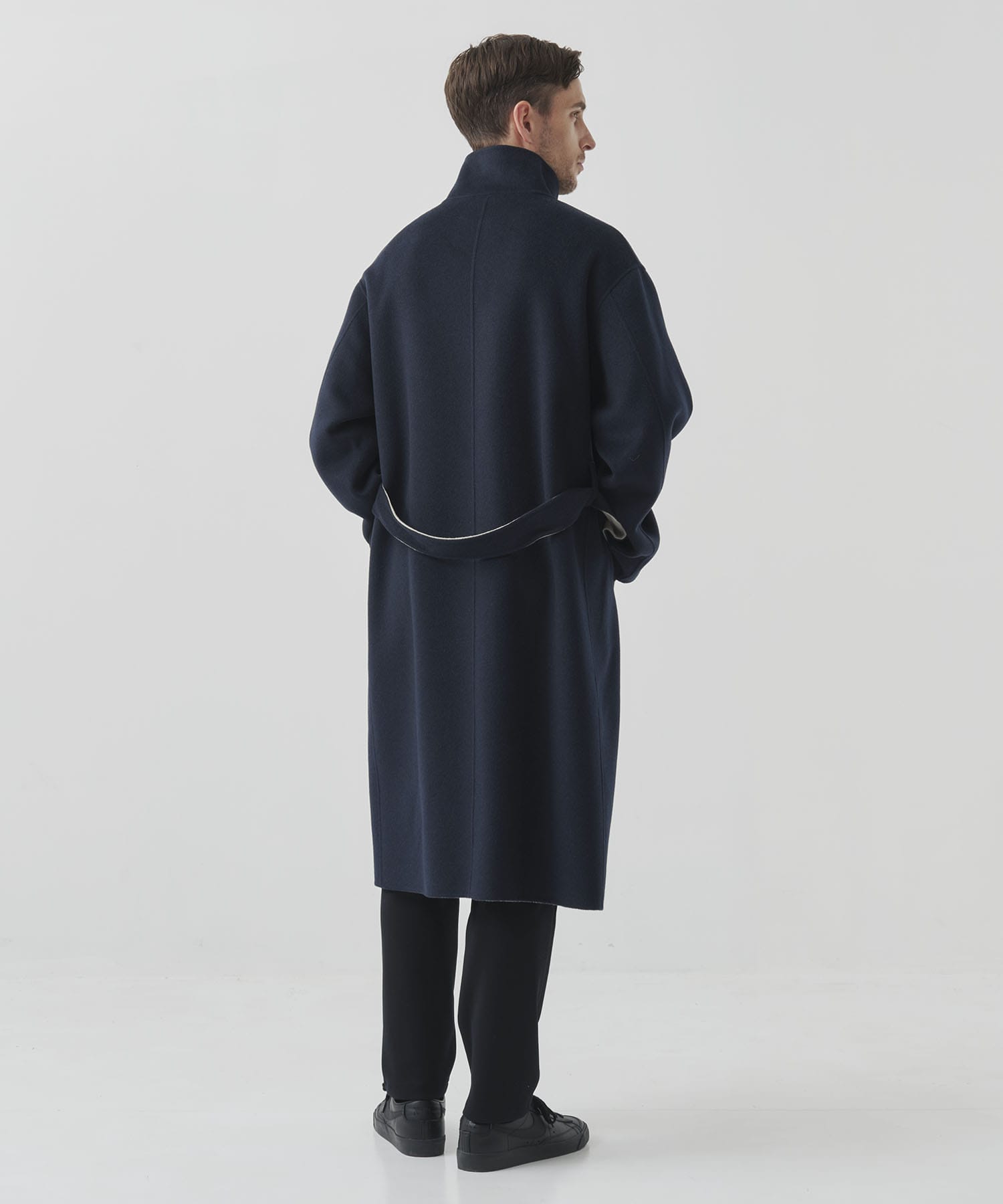 CASHMERE/SILK/WOOL STAND OVER COAT CASHMERE CASHMERE