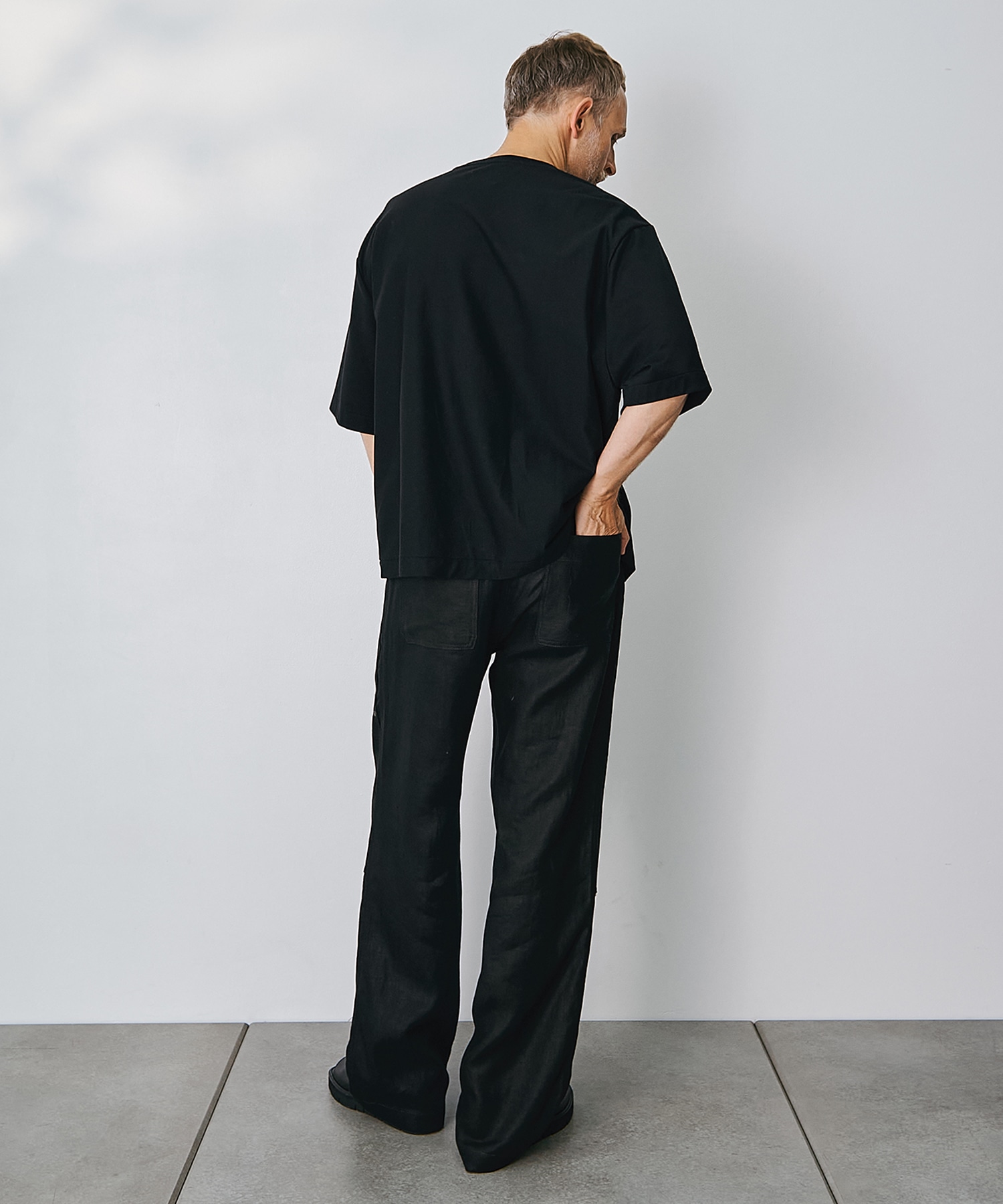 別注NEW CLASSIC WORK JEANS BLACK LINEN TANAKA
