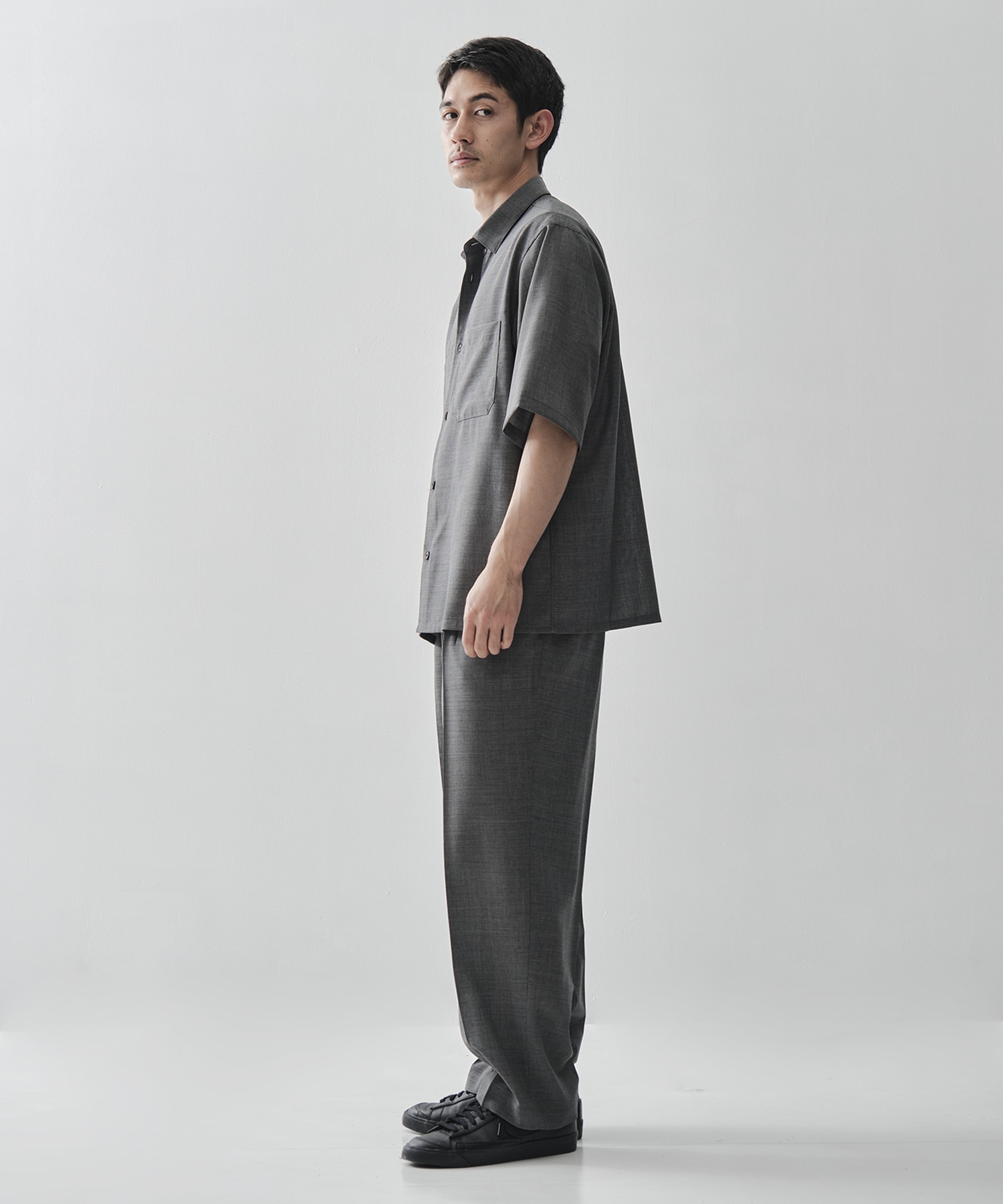 別注TWIST WOOL GAUZE SHORT SLEEVE SHIRT ATON