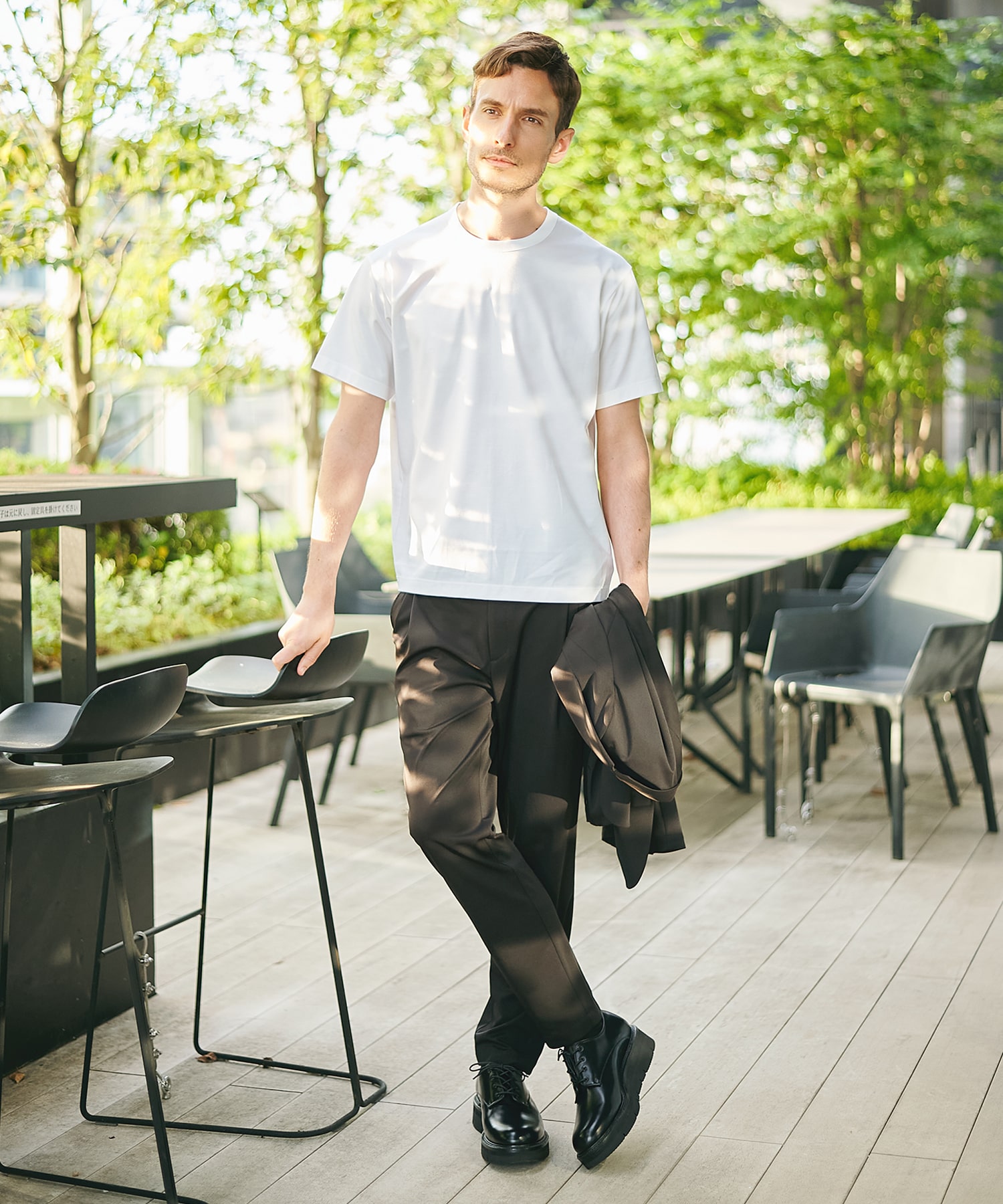 Light Matte Stretch Jersey Easy Tapered Pants THE TOKYO