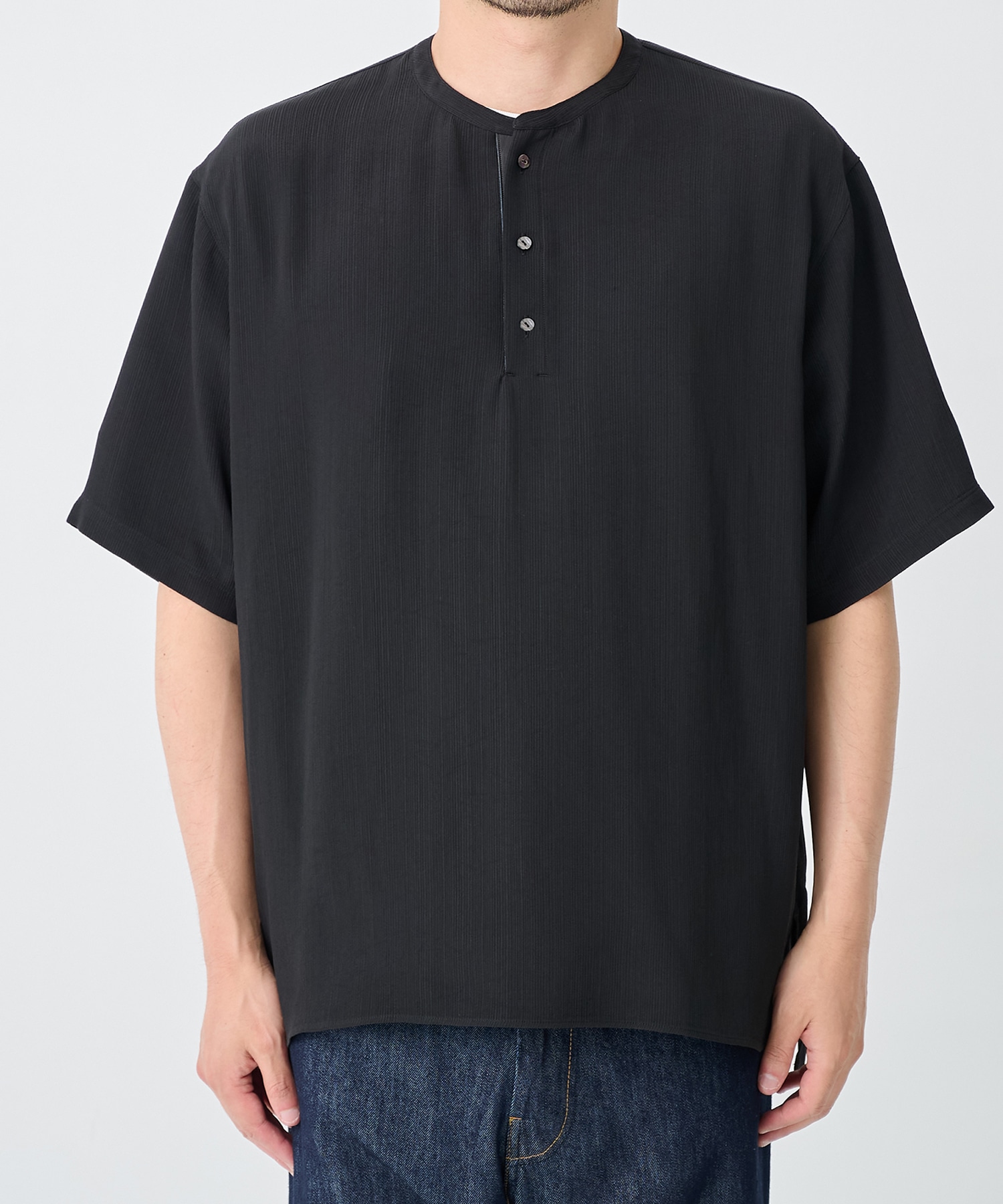 SILK α Pleats Henly S/S TEE SILK α
