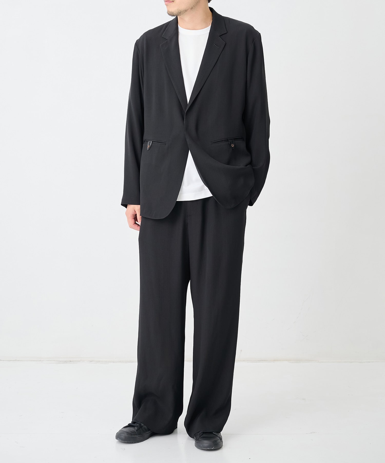 SILK α Pleats Summer Easy Pants SILK α