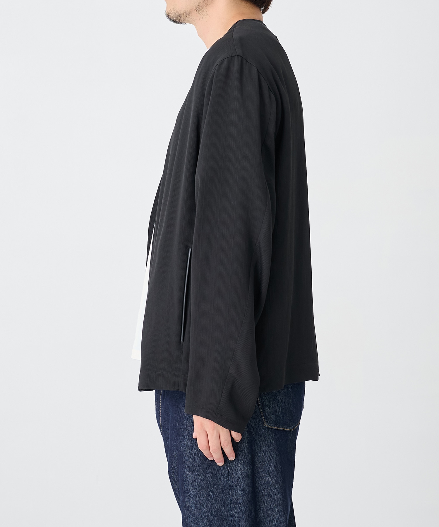SILK α Pleats Summer Cardigan SILK α