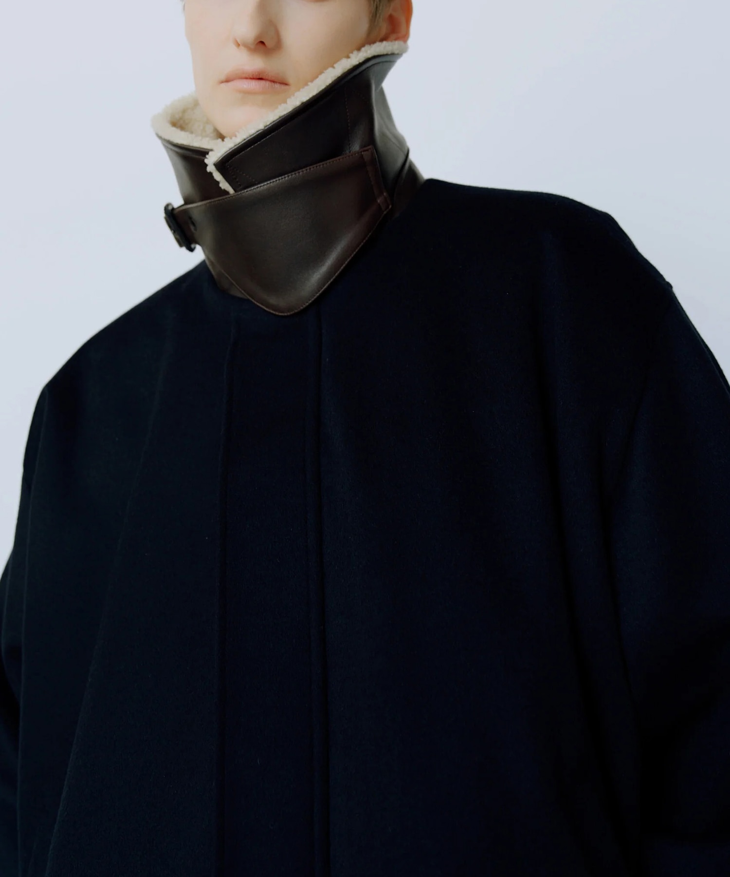 【シュタイン】ST.1546 MOUTON COLLAR WOOL CASHMERE PADDED JACKET ssstein