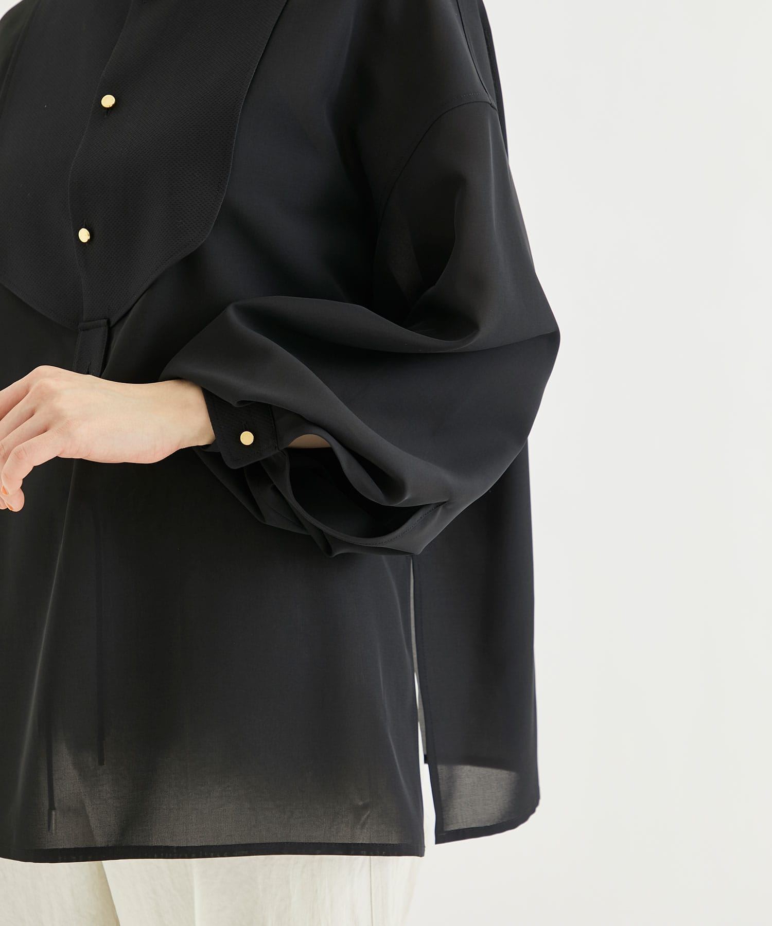 RERACS BIB FRONT PUFF SLEEVE PULLOVER　LS THE RERACS