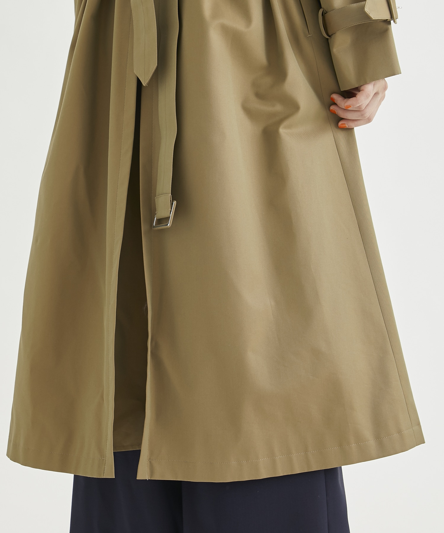 EX．silk cotton trench coat(S BEIGE): Dessin de mode: WOMEN｜THE