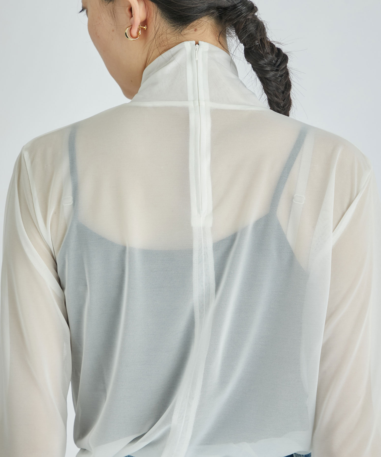 Sheer jersey super high neck(1 WHITE): 08sircus: WOMEN｜THE TOKYO