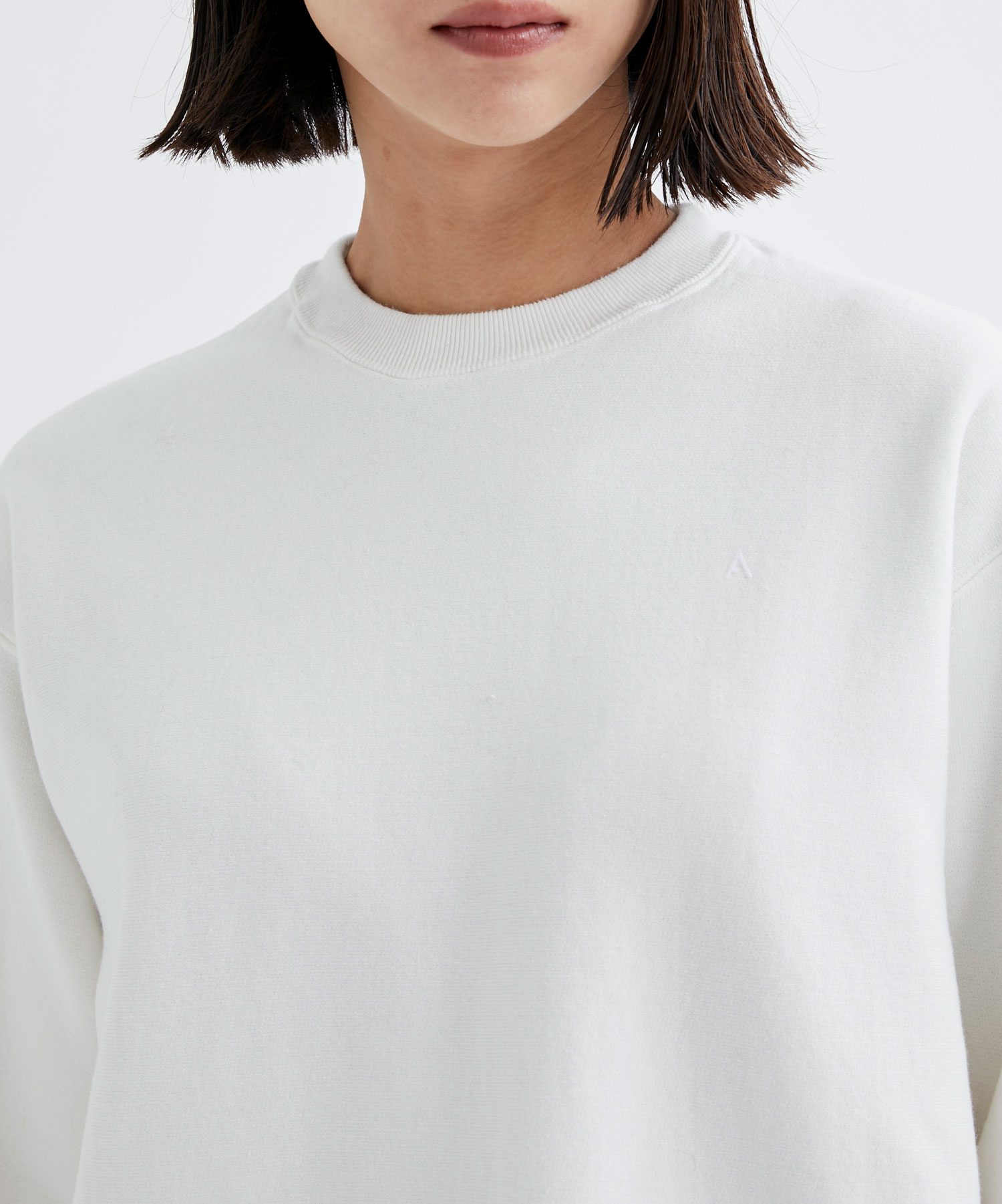 GARMENT DYED URAKE OVERSIZED PULLOVER(0 WHITE): ATON: WOMEN｜THE