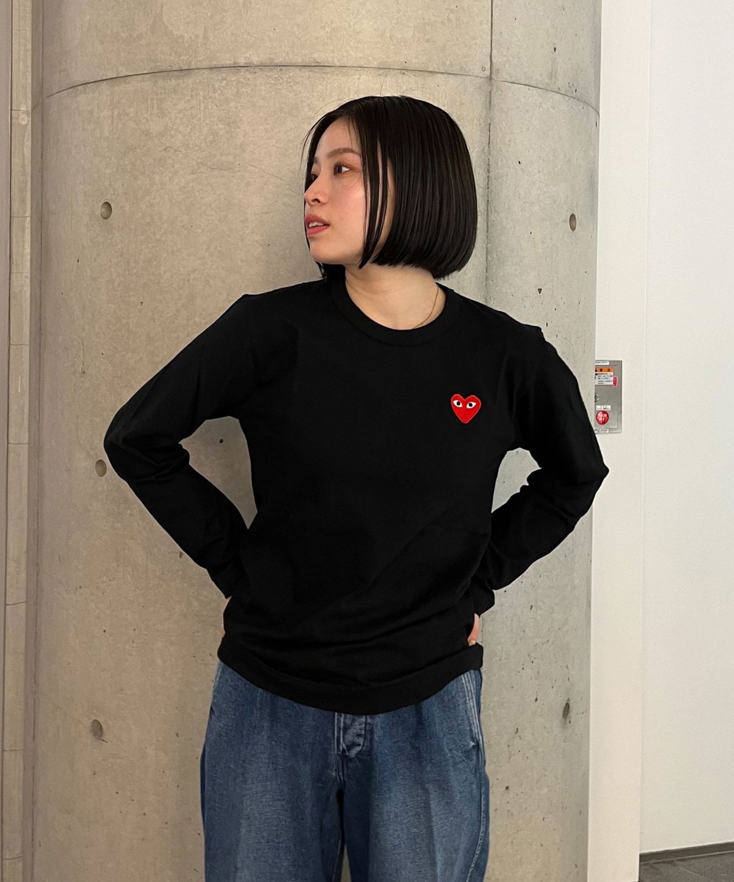 T-SHIRT RED EMBLEM RED HEART PLAY Comme des Garcons