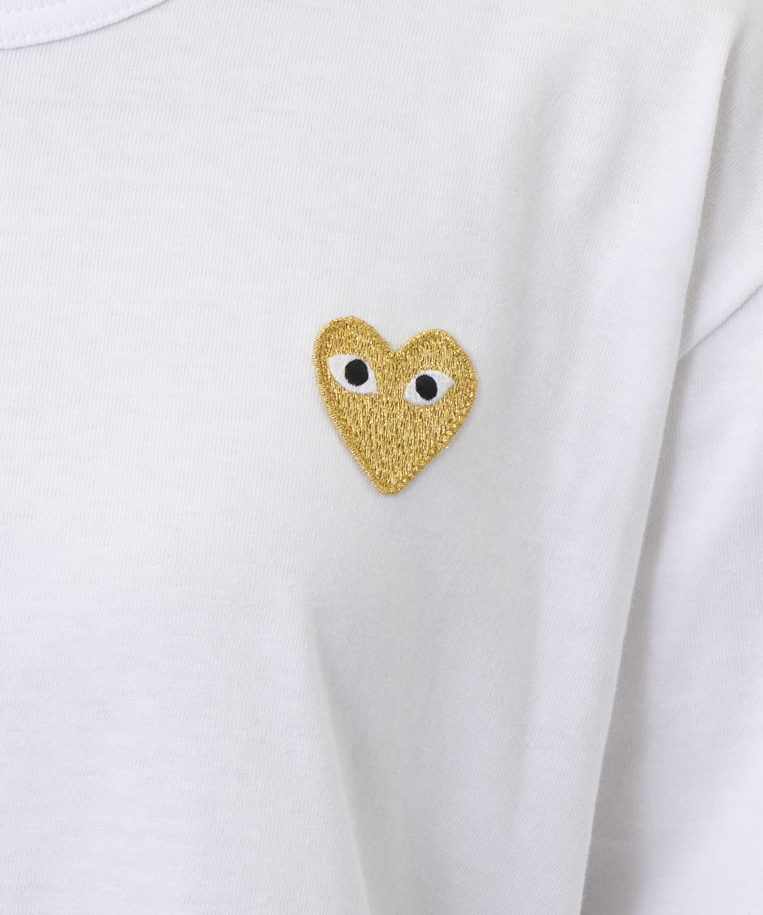 T-SHIRT GOLD EMBLEM GOLD HEART PLAY Comme des Garcons