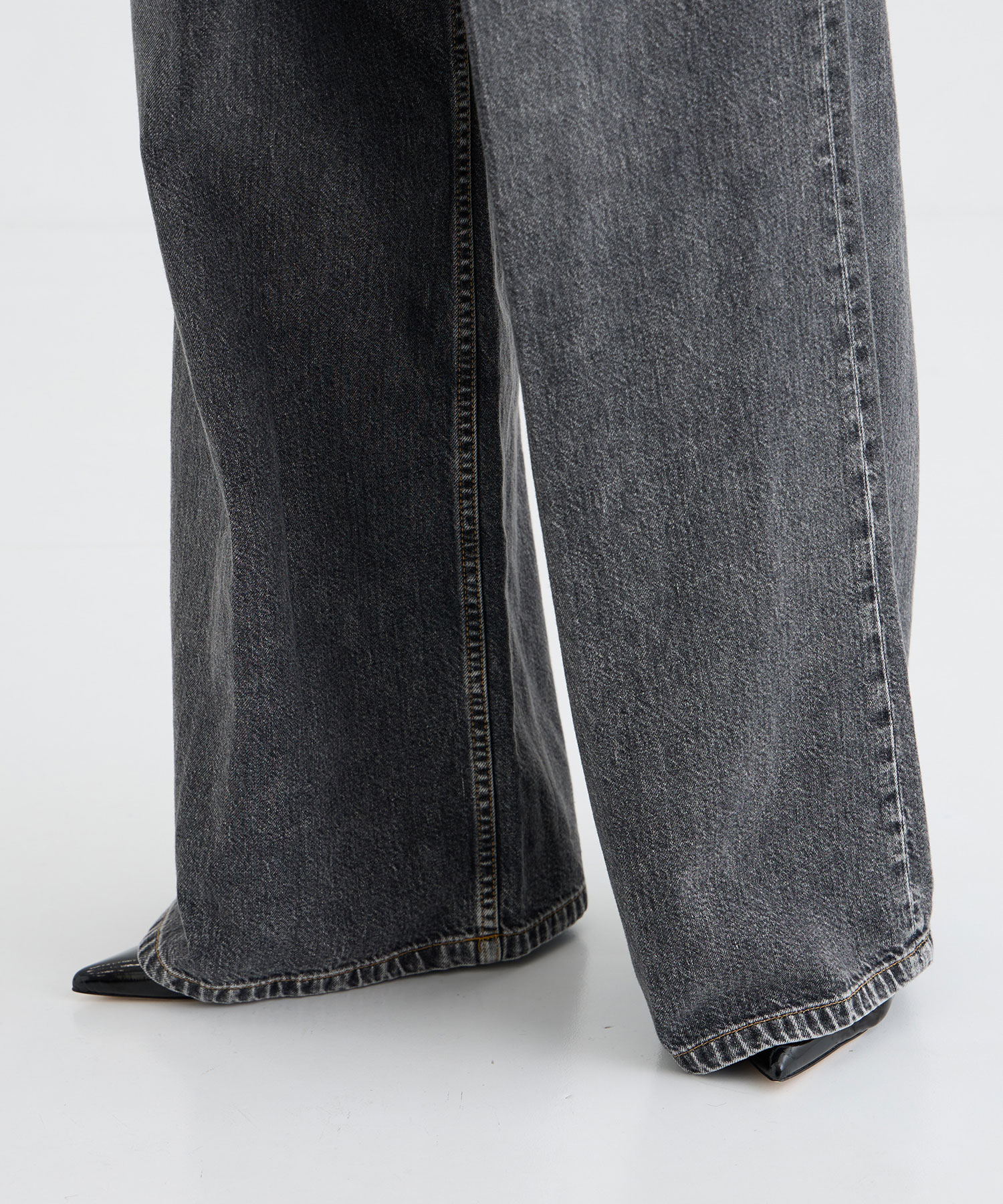 WASHED DENIM WIDE PANTS JOHN LAWRENCE SULLIVAN