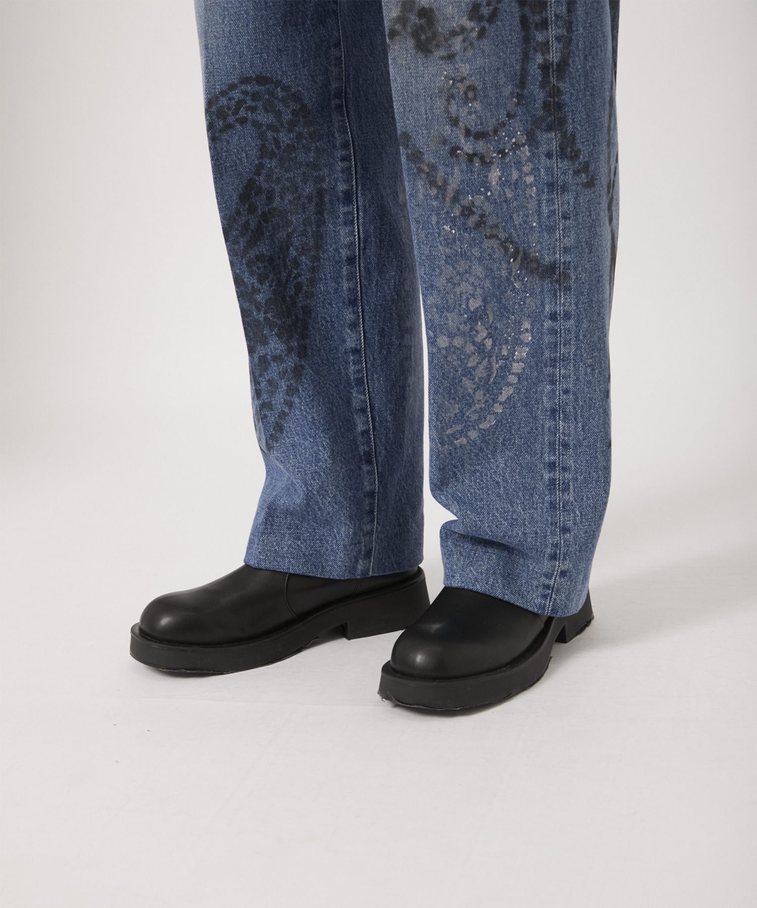 THE JEAN TROUSERS BLUE PAISLEY TANAKA