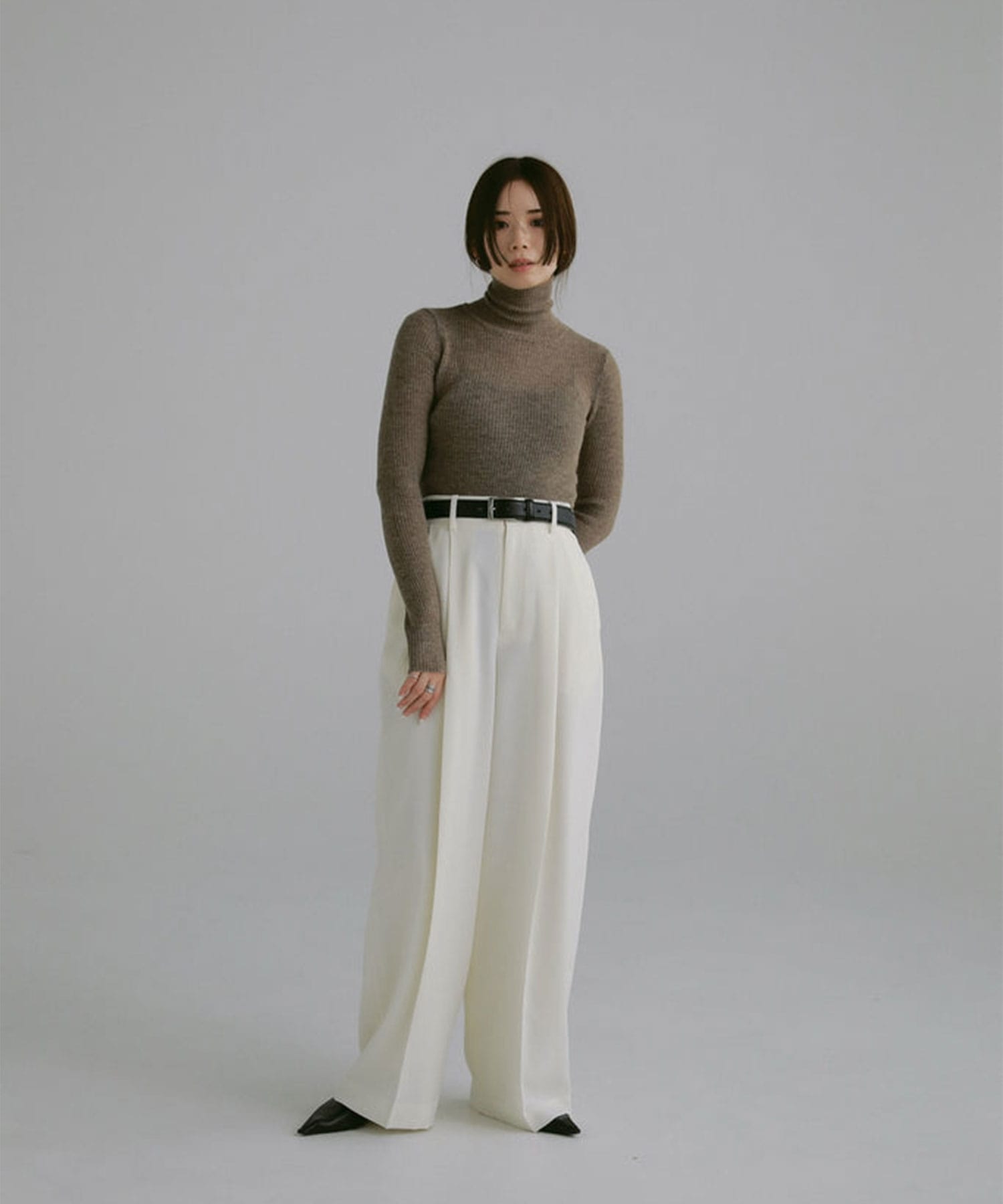 mohair sheer turtle knit Louren