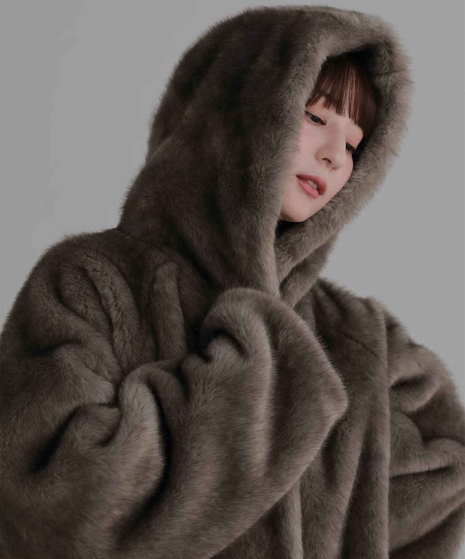 hoodie fur coat Louren