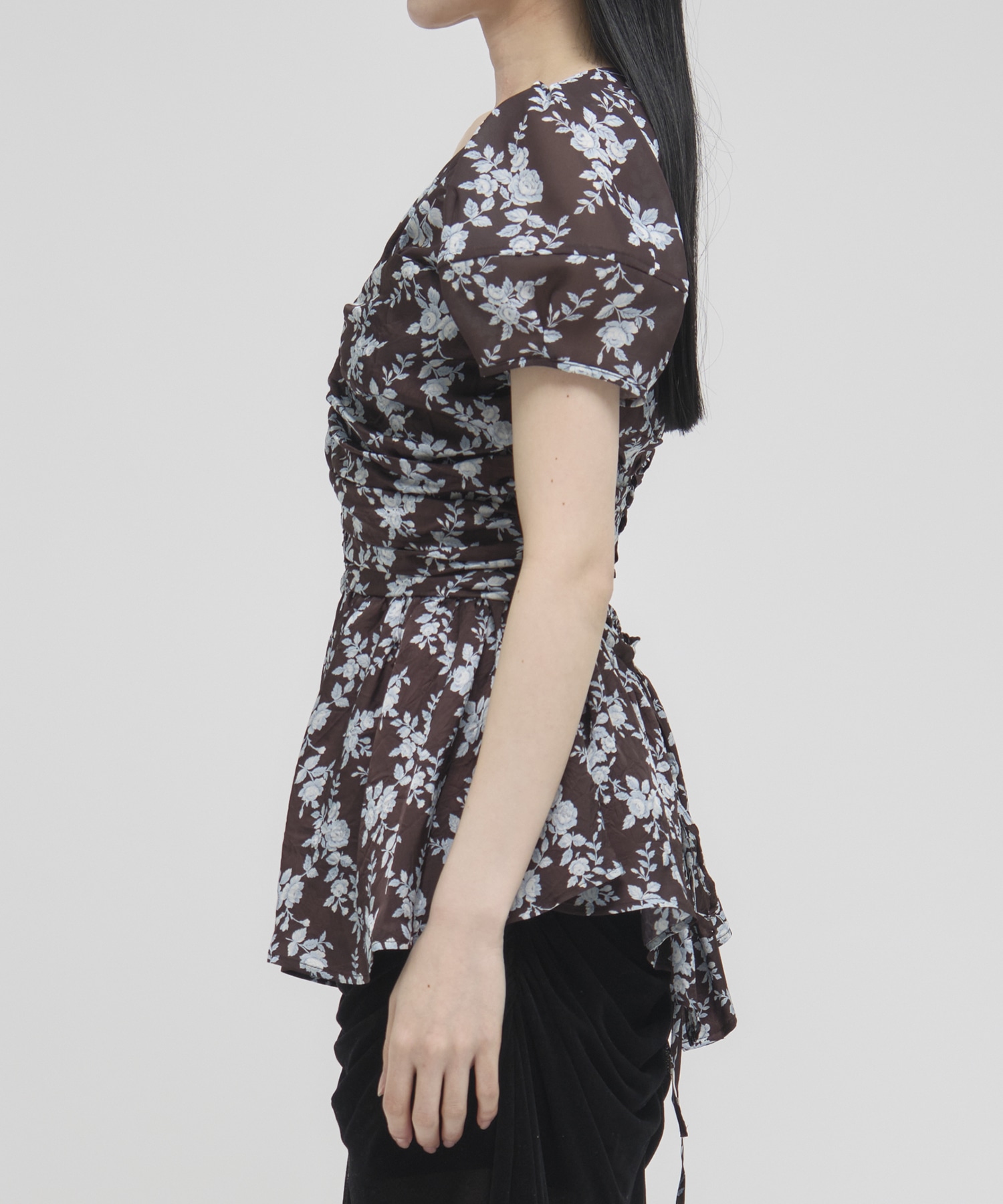 PUFF SLEEVE GATHERED BLOUSE FETICO