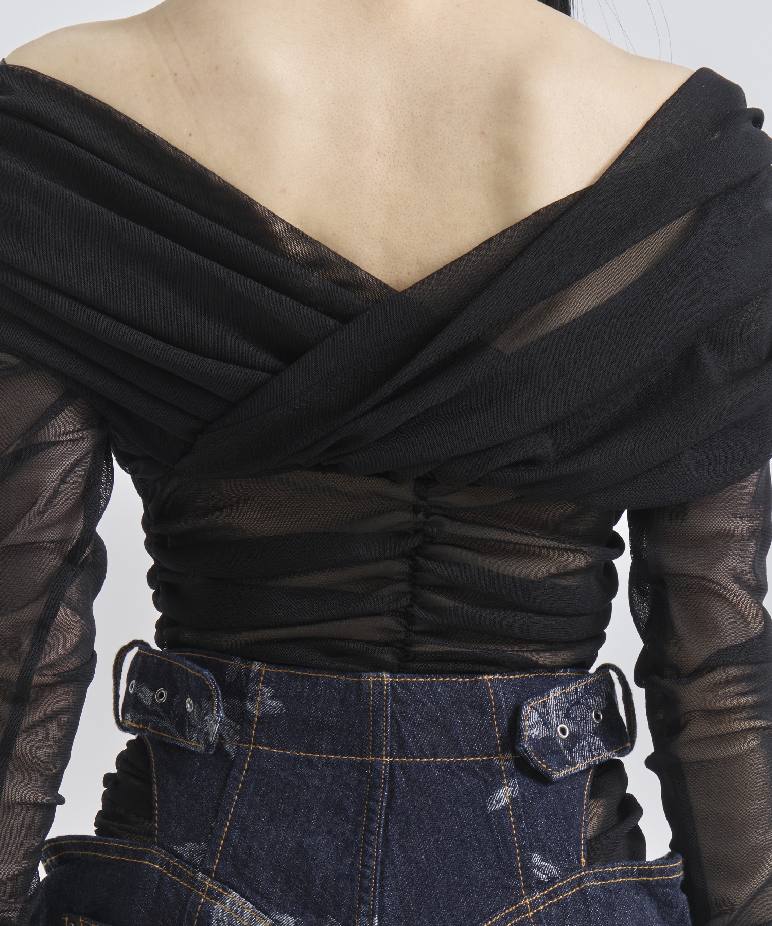 TULLE FRILLED BODYSUIT FETICO