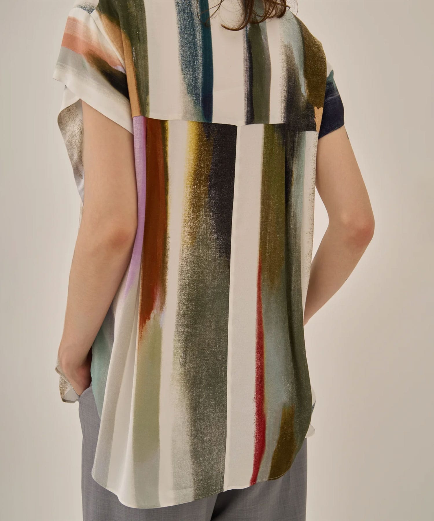 Empty stripe shirt WH AKIRANAKA