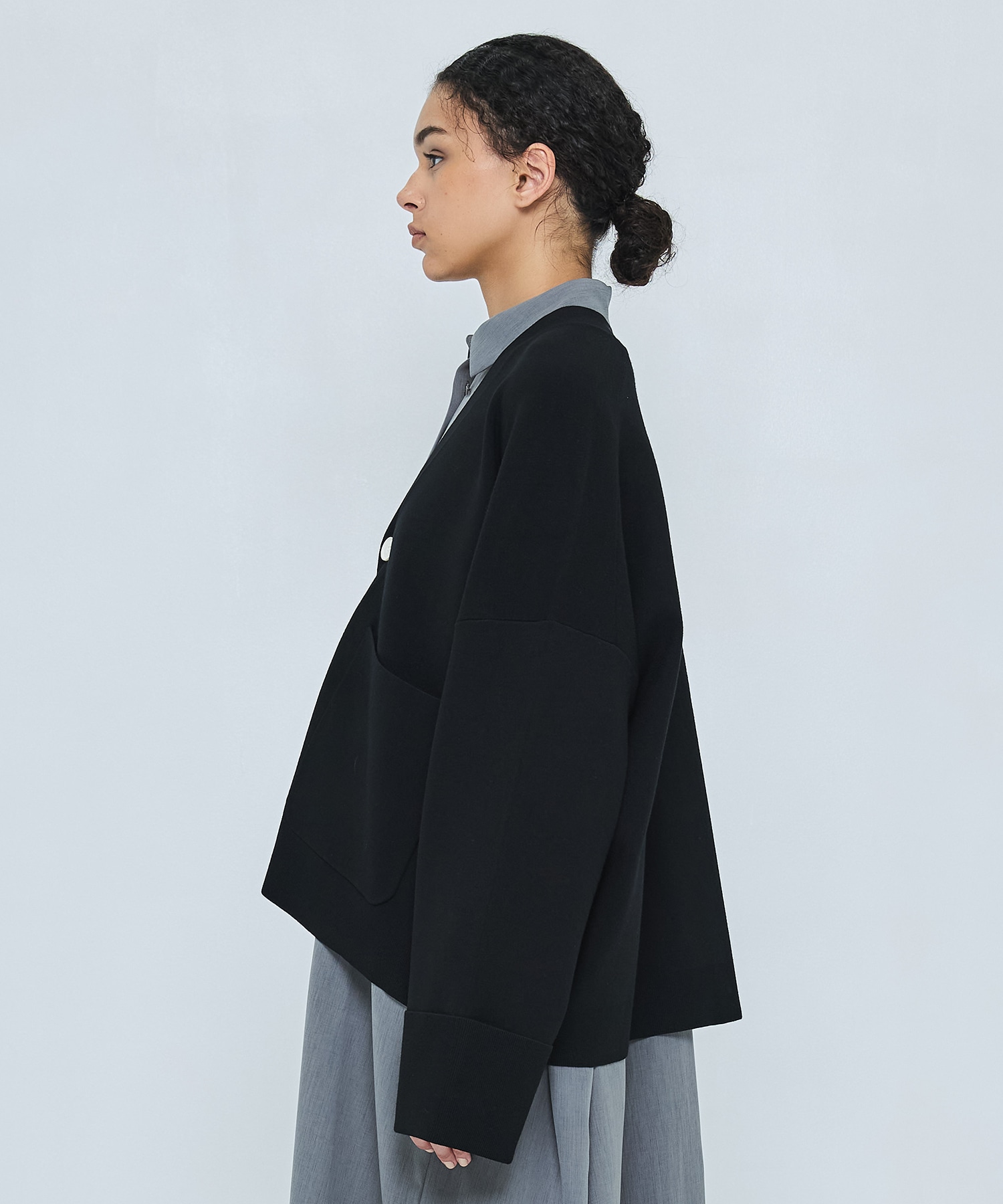 BOX WIDE-CARDIGAN ENFOLD