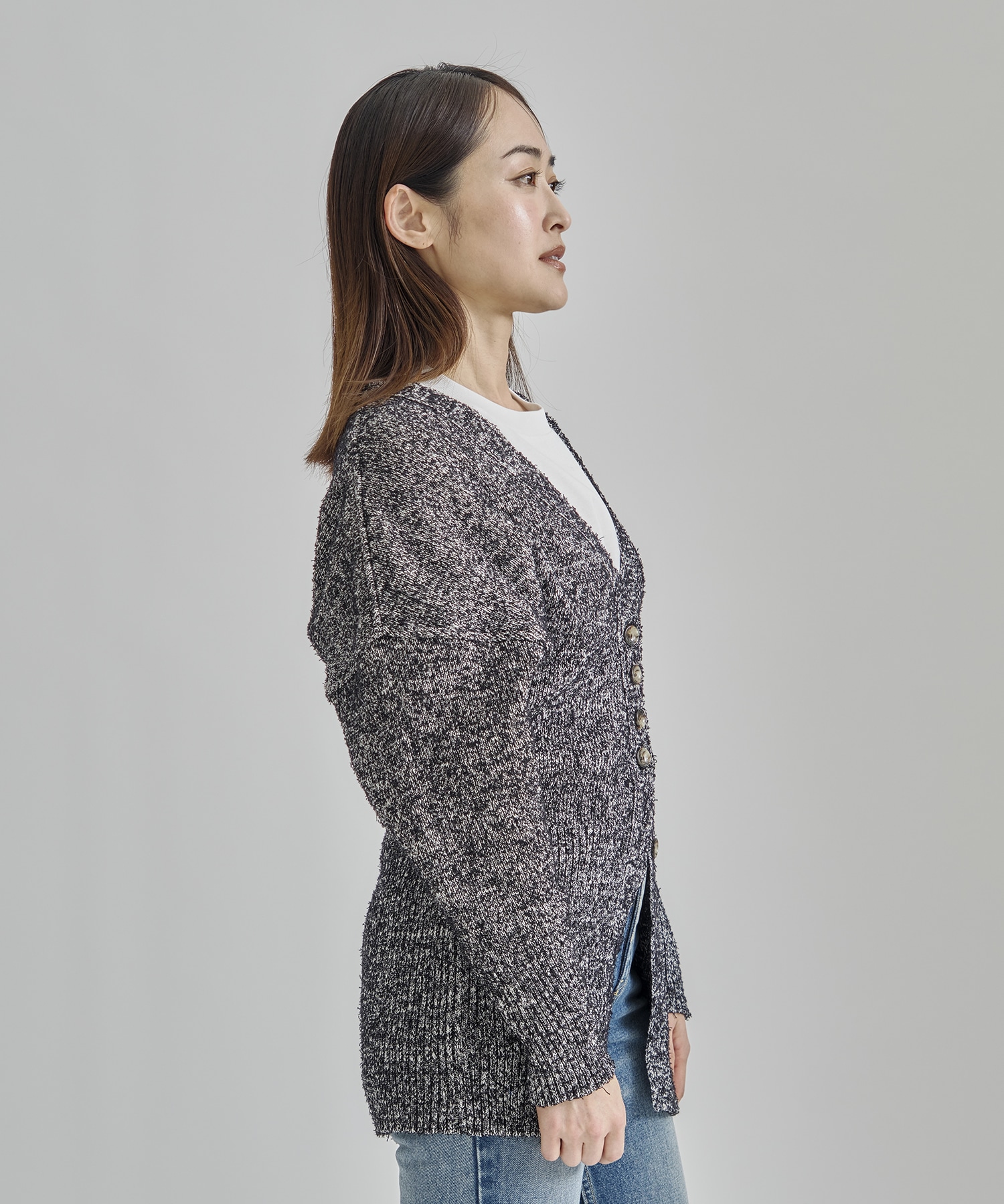 別注 Tweed Like Knit Cardigan AKIRANAKA