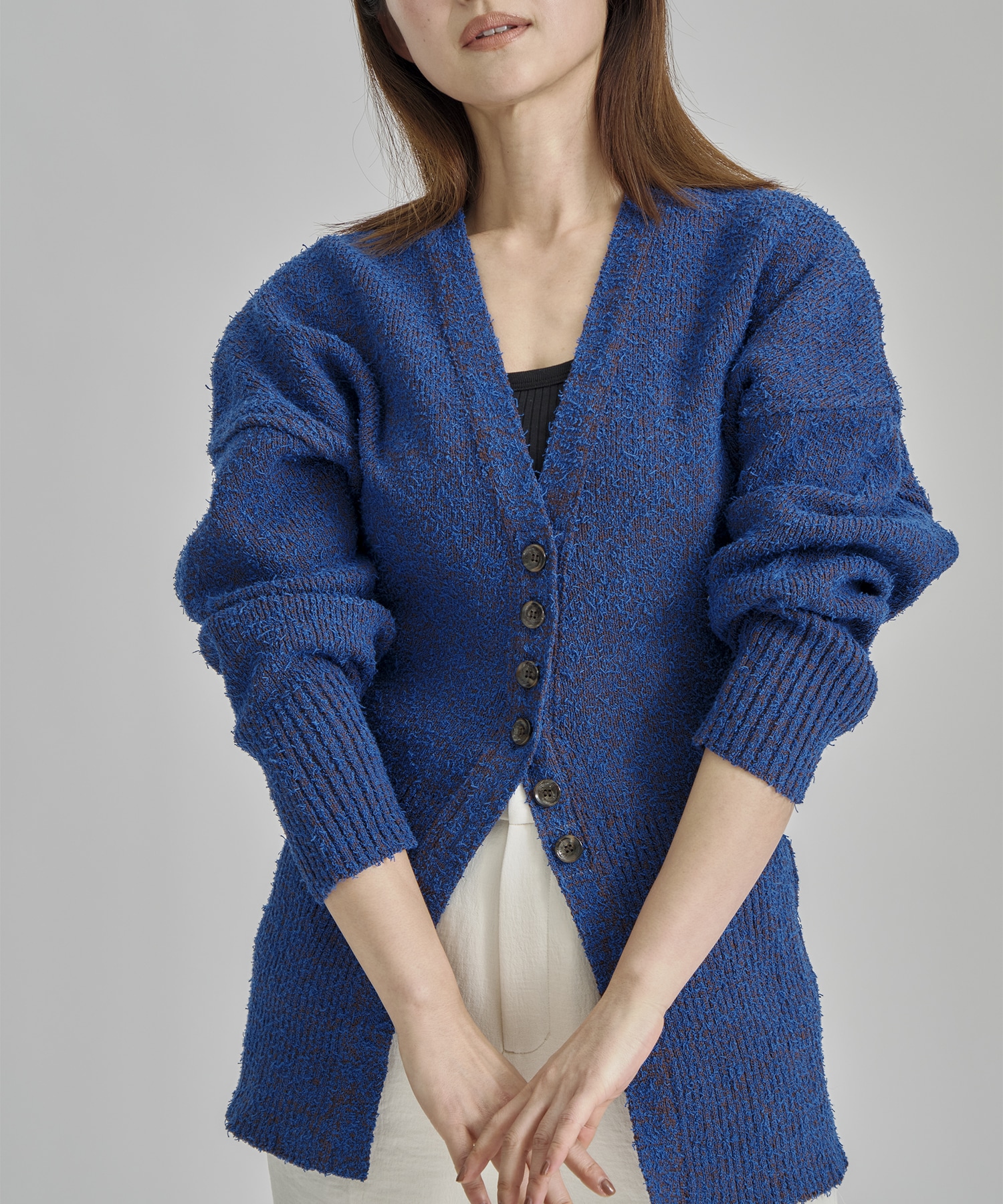 別注 Tweed Like Knit Cardigan AKIRANAKA