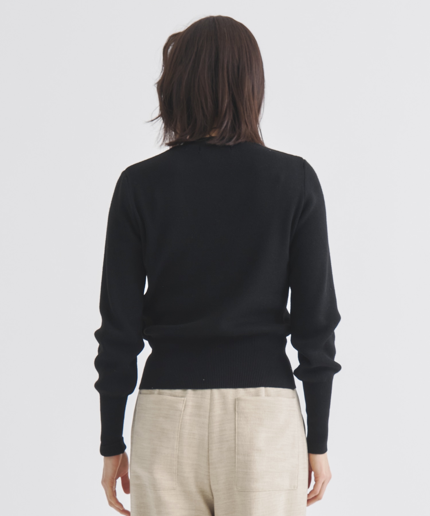 Vneck knit compact cardigan Louren