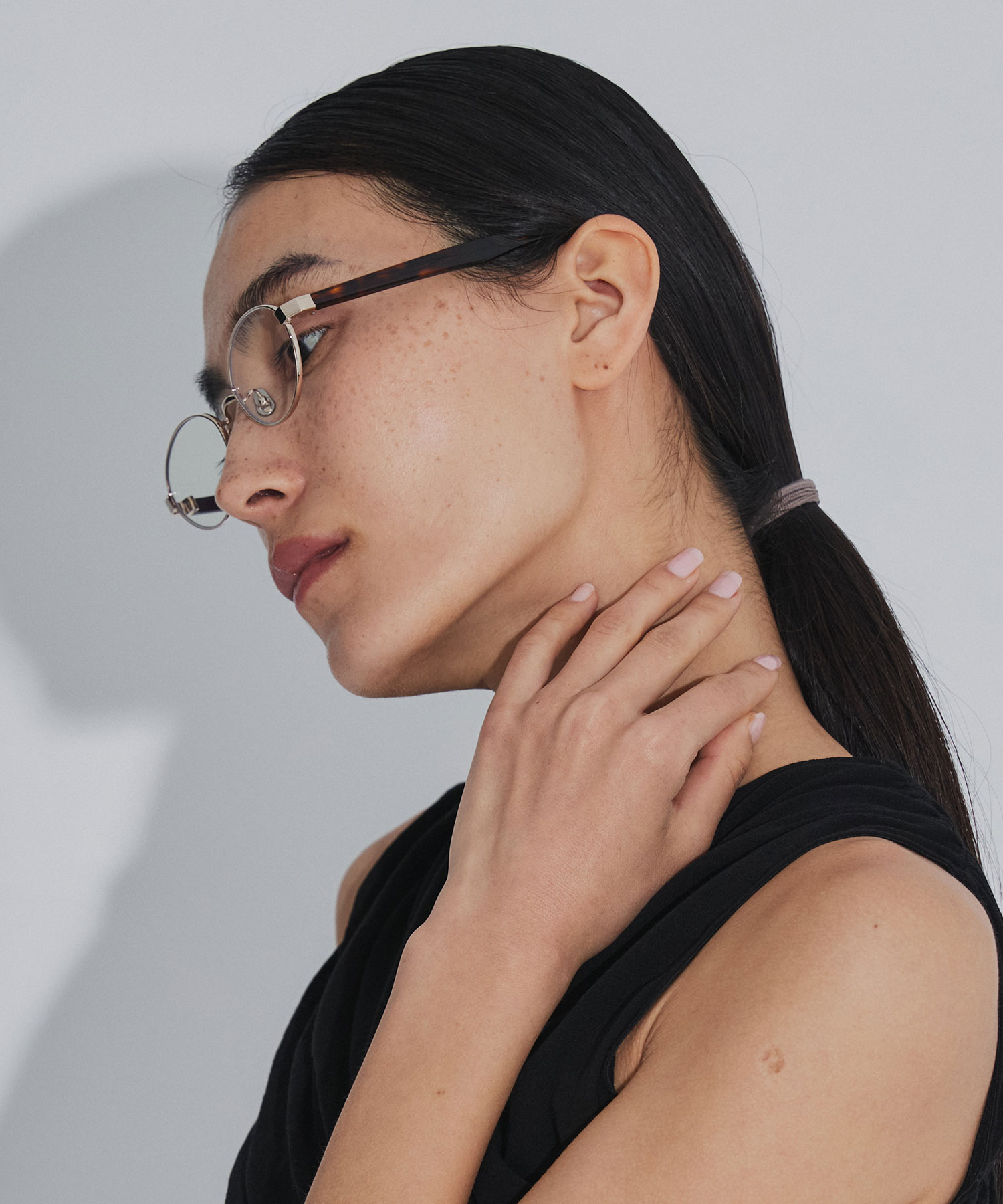 × BLANC METAL OVAL GLASSES FETICO