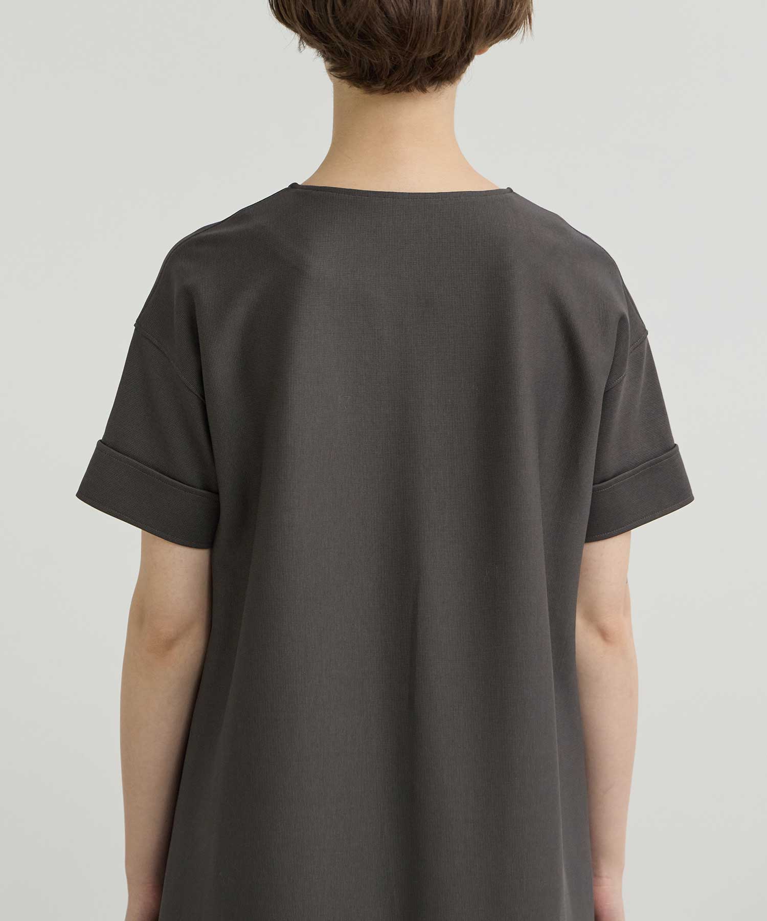 RERACS FRONT TUCK HENLY NECK DRESS THE RERACS